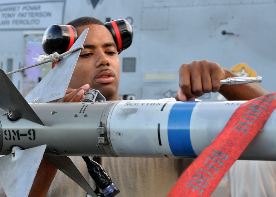 JOINT BASE PEARL HARBOR-HICKAM, Hawaii - U.S. Air Force Senior Airman Chad Prejean, an aircraft armament system specialist with the 917th Aircraft Maintenance Squadron at Barksdale Air Force Base, La., checks the A-10 Thunderbolt II munitions prior to a flight during the Rim of the Pacific exercise held June 29 through Aug. 3, 2012.  Twenty-two nations, more than 40 ships and submarines, more than 200 aircraft and 25,000 personnel are participating in RIMPAC, in and around the Hawaiian Islands. The world's largest international maritime exercise, RIMPAC provides a unique training opportunity that helps participants foster and sustain the cooperative relationships that are critical to ensuring the safety of sea lanes and security on the world's oceans. RIMPAC 2012 is the 23rd exercise in the series that began in 1971. (U.S. Air Force photo by Master Sgt. Mary Hinson/NOT RELEASED)