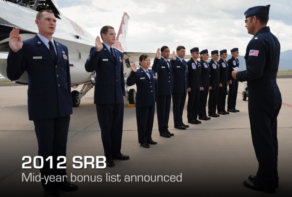 AF releases midyear selective reenlistment bonus list, changes