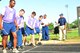 Airmen line up for the running portion of their physical training test, Shaw Air Force Base, S.C., July 23, 2012. The running component of the test is worth the most points out of four testable phases of the assessment. (U.S. Air Force photo by Airman 1st Class Ashley L. Gardner/ Released)