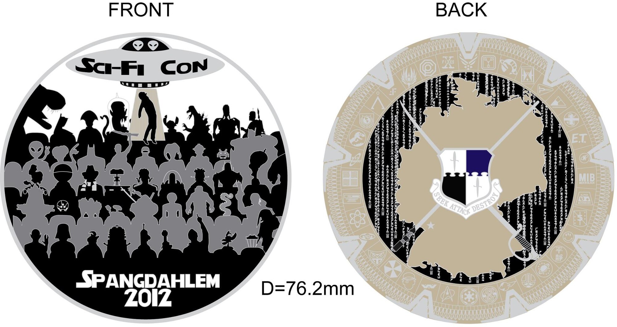 SPANGDAHLEM AIR BASE, Germany -- A custom-made coin is available for early goers of the free science fiction convention taking place noon – 6 p.m. Nov. 3 at Club Eifel here. (Courtesy graphic)