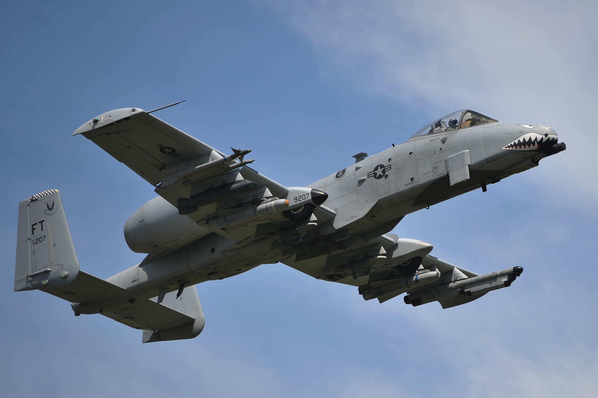 An A-10 Thunderbolt II launches during combat sortie for operational readiness exercise Beverly Midnight 12-03 from Osan Air Base, Republic of Korea, July 24, 2012. Osan Airmen are in the fourth simulated wartime contingency exercise executed in 2012 that will test the base’s ability to defend and execute the mission in a heightened state of readiness. Osan’s Airmen provide combat ready forces for close air support, air strike control, counter air, interdiction, theater airlift, and communications in the defense of the Republic of Korea. (U.S. Air Force photo/Staff Sgt. Craig Cisek)