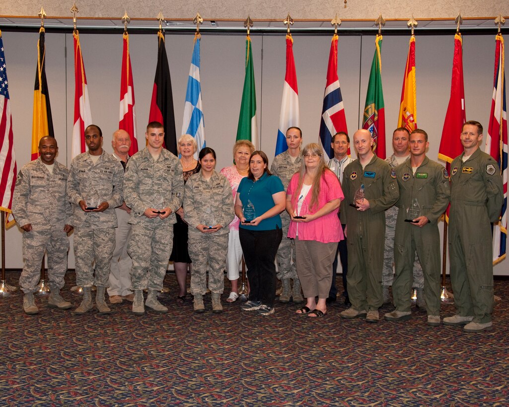 The 80th Flying Training Wing recognizes its Quarterly Award winners July 25, 2012 with a luncheon at the Sheppard Club. (U.S. Air Force photo/Danny Webb) 
