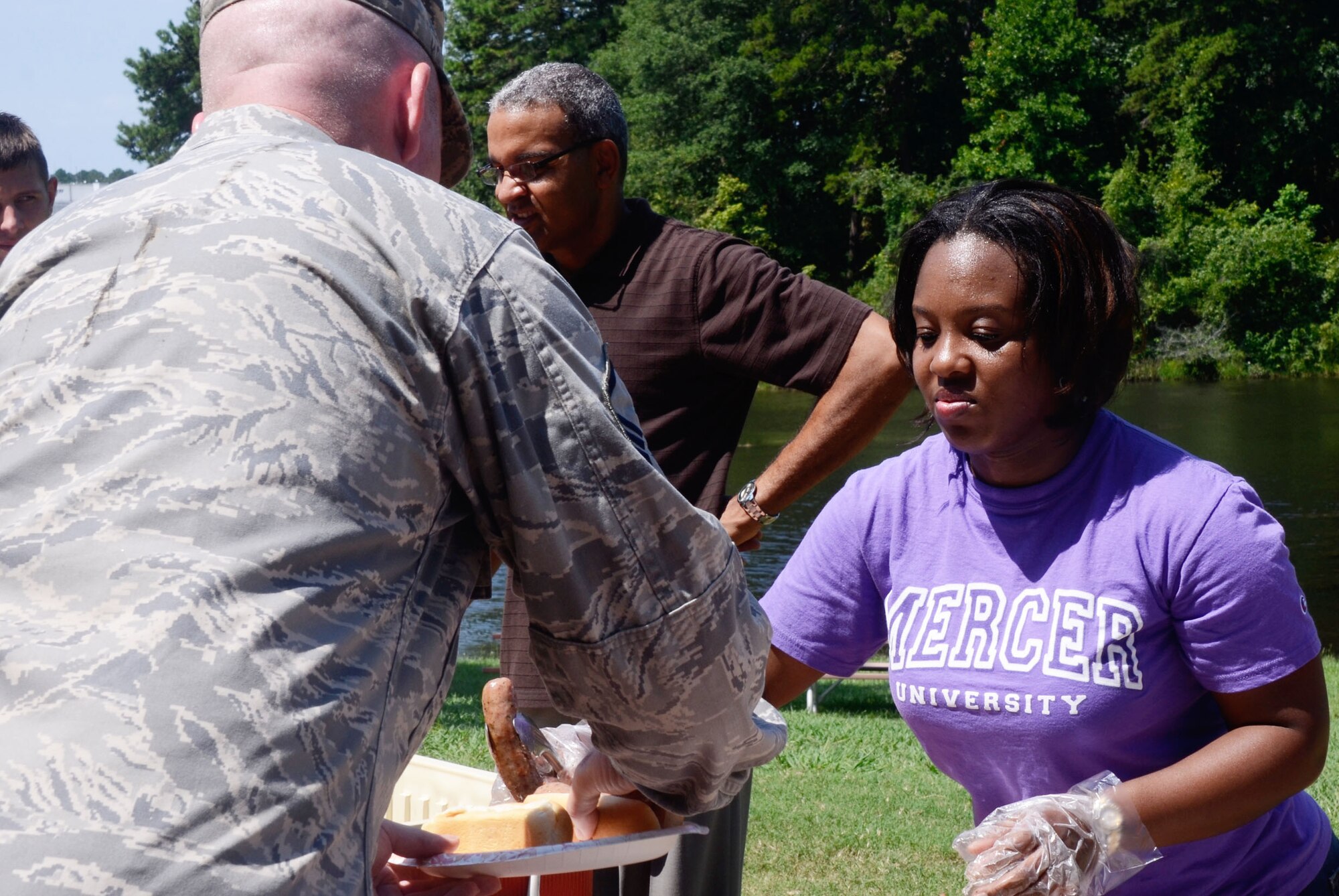 Volunteers stepped up to make the Dobbins Annual Corn and Sausage Roast a success July 18. (U.S. Air Force photo/Don Peek)