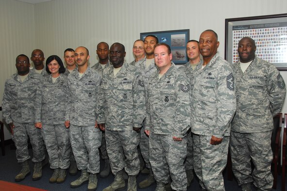 Members of the South Carolina Air National Guard at McEntire Joint National Guard Base, S.C., complete their final night class of the NCO Academy Distance Learning Program, June 7, 2012.  They will be attending a final two week in-residence training to complete their PME instruction at McGhee Tyson Air National Guard Base, T.N..

(South Carolina Air National Guard Photo by:  Master Sgt. Pelham Myers Jr., RELEASED, 169th FW Public Affairs)