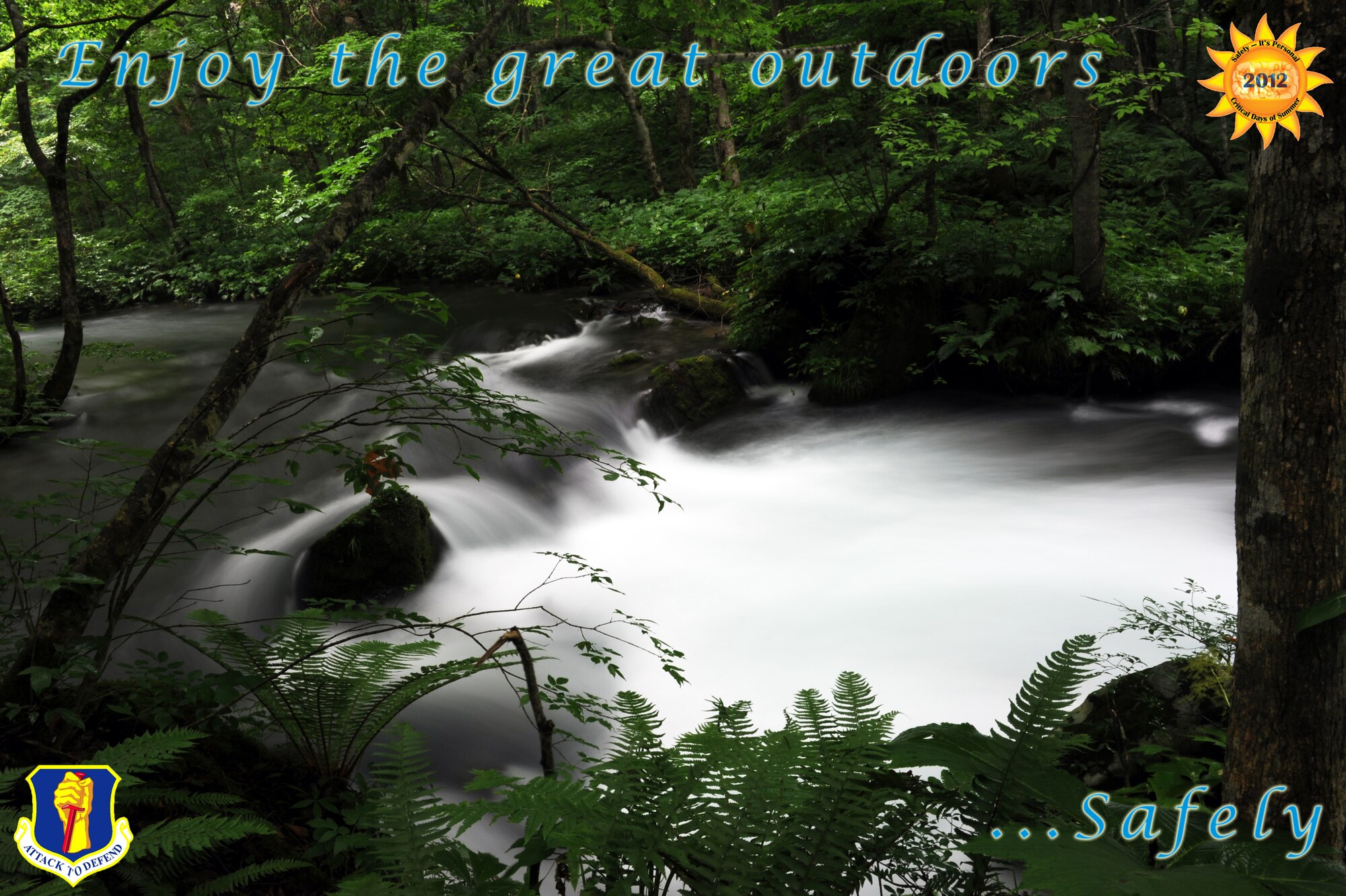 As the temperatures rise, people are more likely to go outside and enjoy the summer weather. There are lots of fun summer activities like hiking, camping, swimming and water sports. Whatever activity you choose to do, ensure you are prepared with appropriate equipment and always tell someone where you are going. (U.S. Air Force photo illustration by Airman 1st Class Kia Atkins/Released)