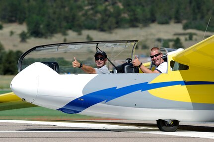 The TG-10 gliders were used for 140,000 flights and flew at 24,000 feet They had a record flight duration of 6.1 hours. (U.S. Air Force Photo/Sarah Chambers)