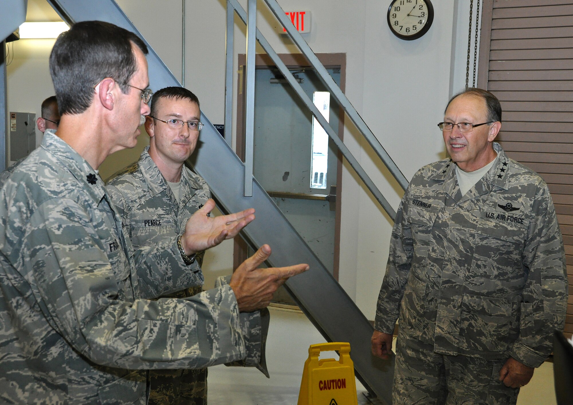 Lt. Gen. Charles Stenner, Air Force Reserve Chief visited Joint Base Charleston July 25 to sign an Employer Support of Guard and Reserve statement of support with Boeing. While at the base the general toured the Field Training Detachment. There, reservists and active duty airmen demonstrated various C-17 mockup training equipment, which includes a fully operational cockpit that allows trainer to introduce faults into the system for maintenance workers to troubleshoot.  FTD also has complete engine assemblies, operational landing gear systems, tail structures and more.
ESGR is a Department of Defense Agency that seeks to promote a culture which all American employers will value the support the military service of their employees and in this case, future employees. (U.S. Air Force photo / Michael Dukes)
