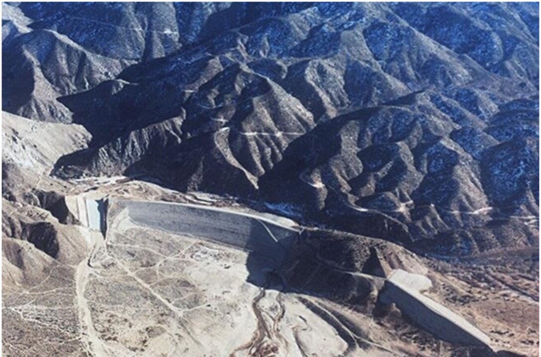 Aerial view of Mojave Dam