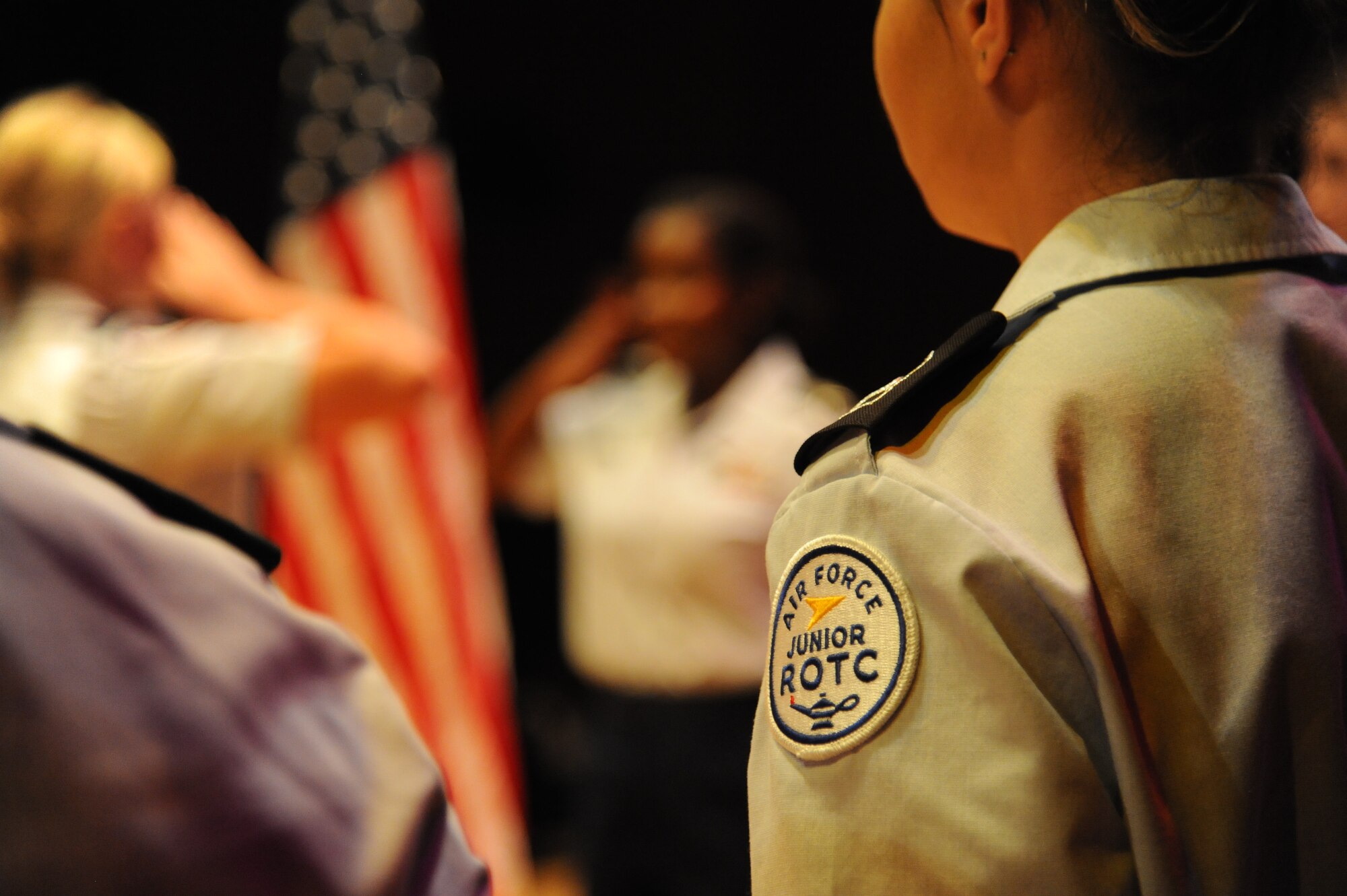 Keesler was the host to approximately 100 JROTC students from seven states attending a week-long JROTC Summer Leadership School ending with a parade at the Levitow Training Support Facility and a graduation ceremony at the Welch Theater, Keesler Air Force Base, Miss., July 27, 2012.   (U.S. Air Force photo by Kemberly Groue)