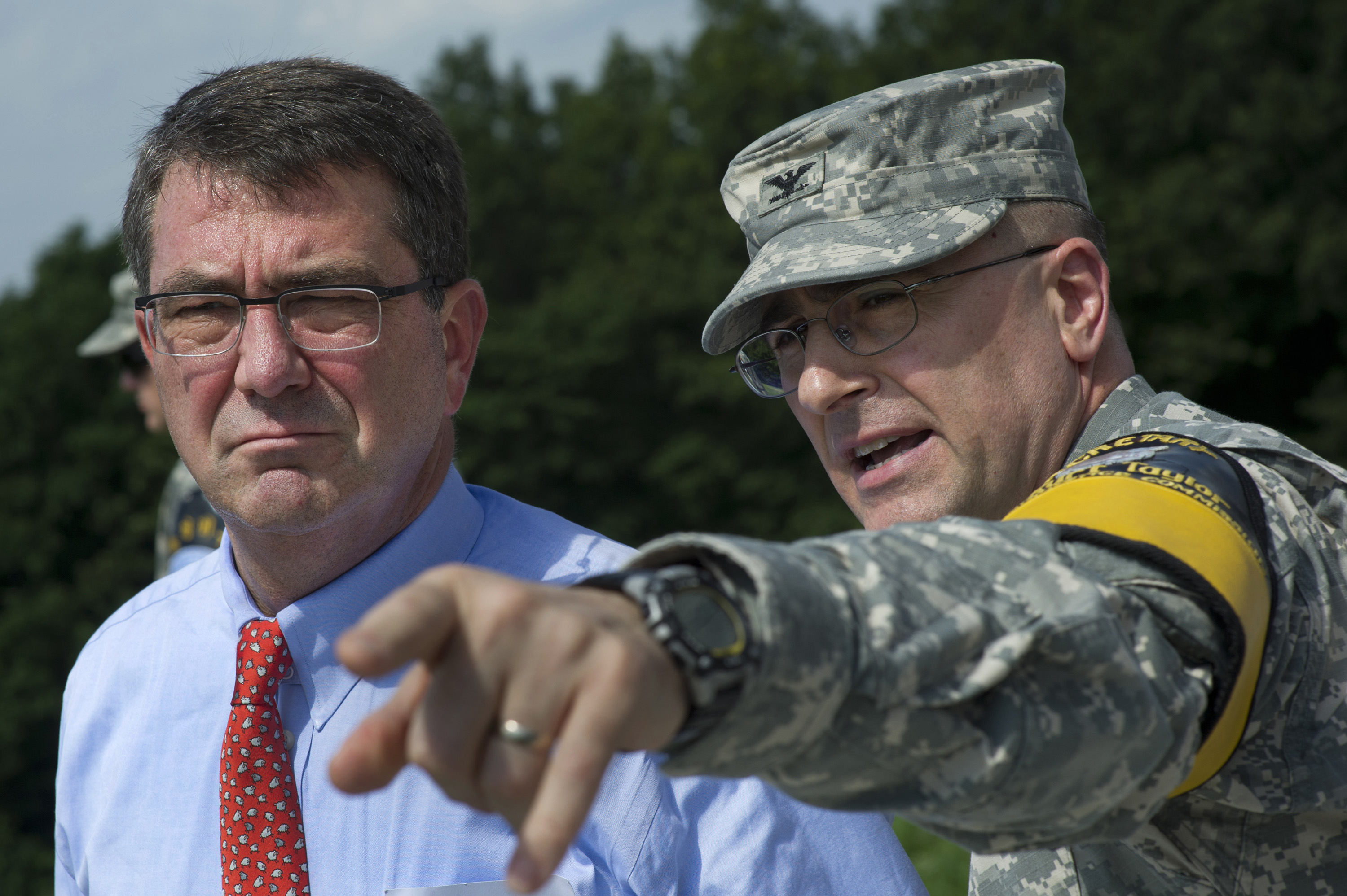 u s army col kurt taylor u n command military armistice commission secretariat points out features of the