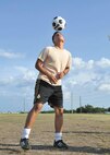 David Ramos, 433rd Aircraft Maintenance Squadron, hopes to make an impact in his first year on the JBSA-Lackland Warhawks soccer team. (U.S. Air Force photo/Alan Boedeker)