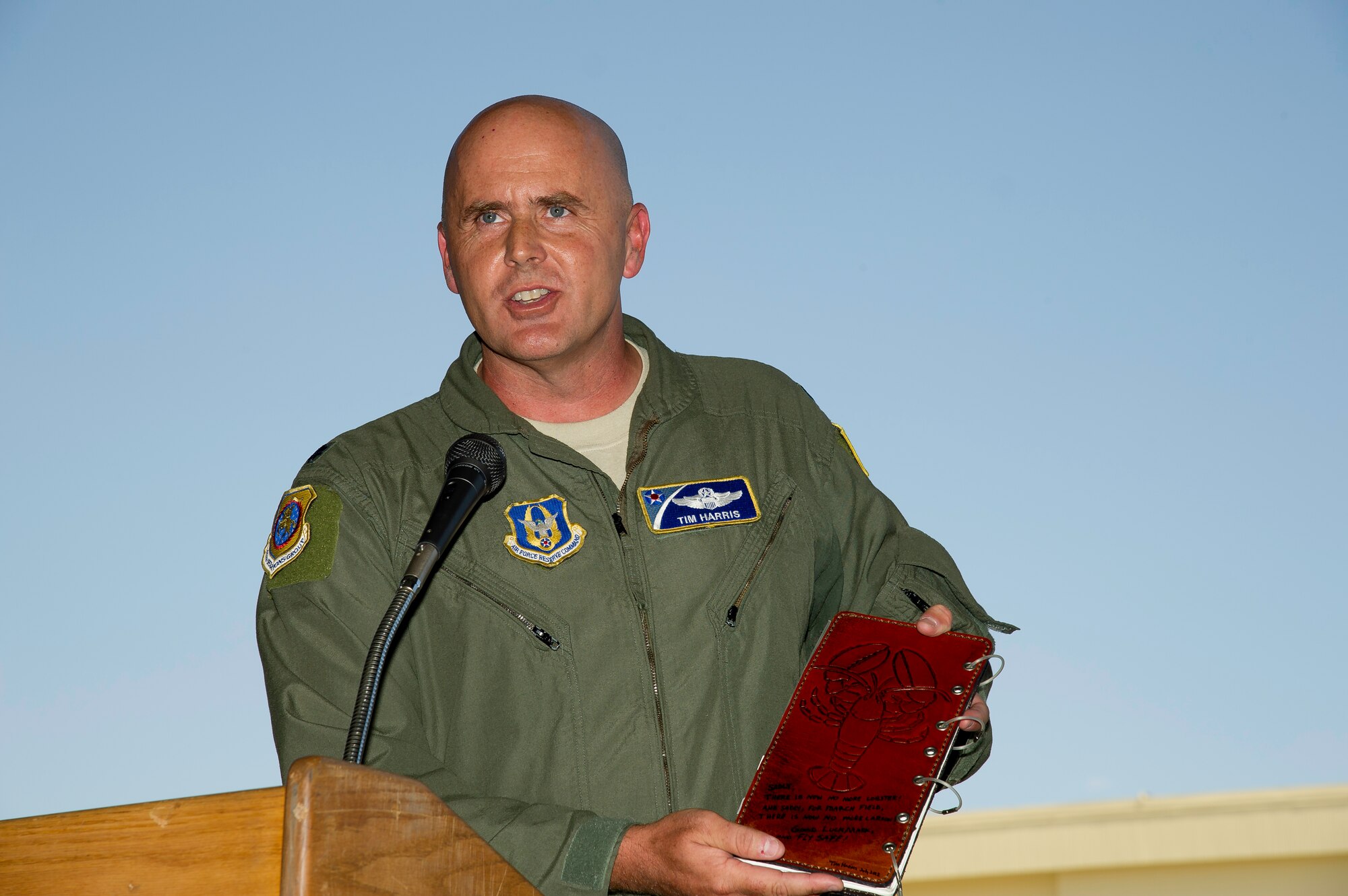 Col Mark Larson's promotion and farewell on July 21. (U.S. Air Force photo by Staff Sgt. Matthew Smith) 

