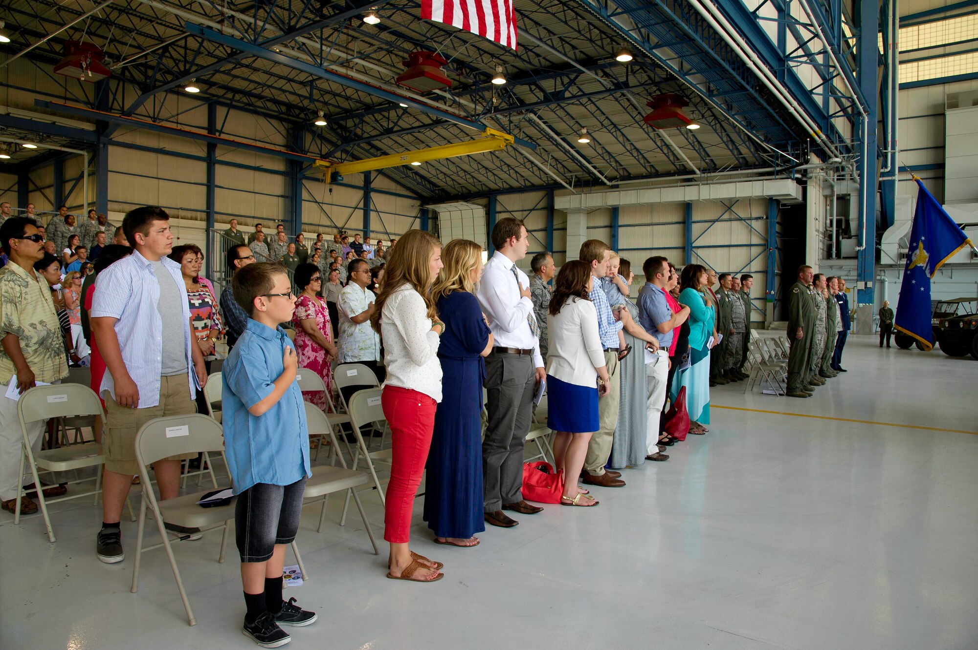 Col Mark Larson's promotion and farewell on July 21. (U.S. Air Force photo by Staff Sgt. Matthew Smith) 

