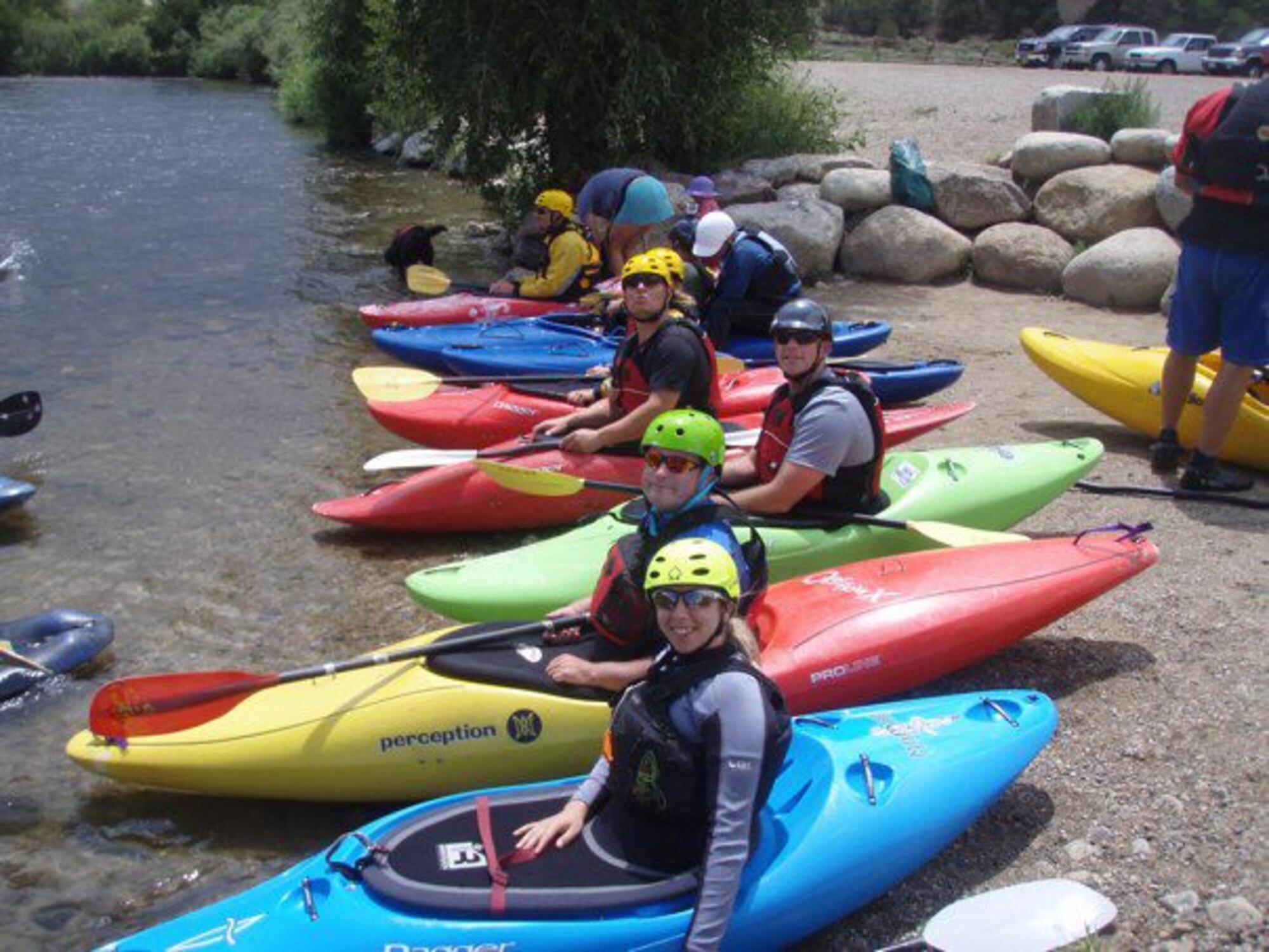 Paddlers with Team River Runners prepare to launch on a river trip. TRR is a national, non-profit organization which helps injured active duty and veteran service members – and their families – regain a sense of self and experience independence again through paddling sports. (Courtesy photo)
