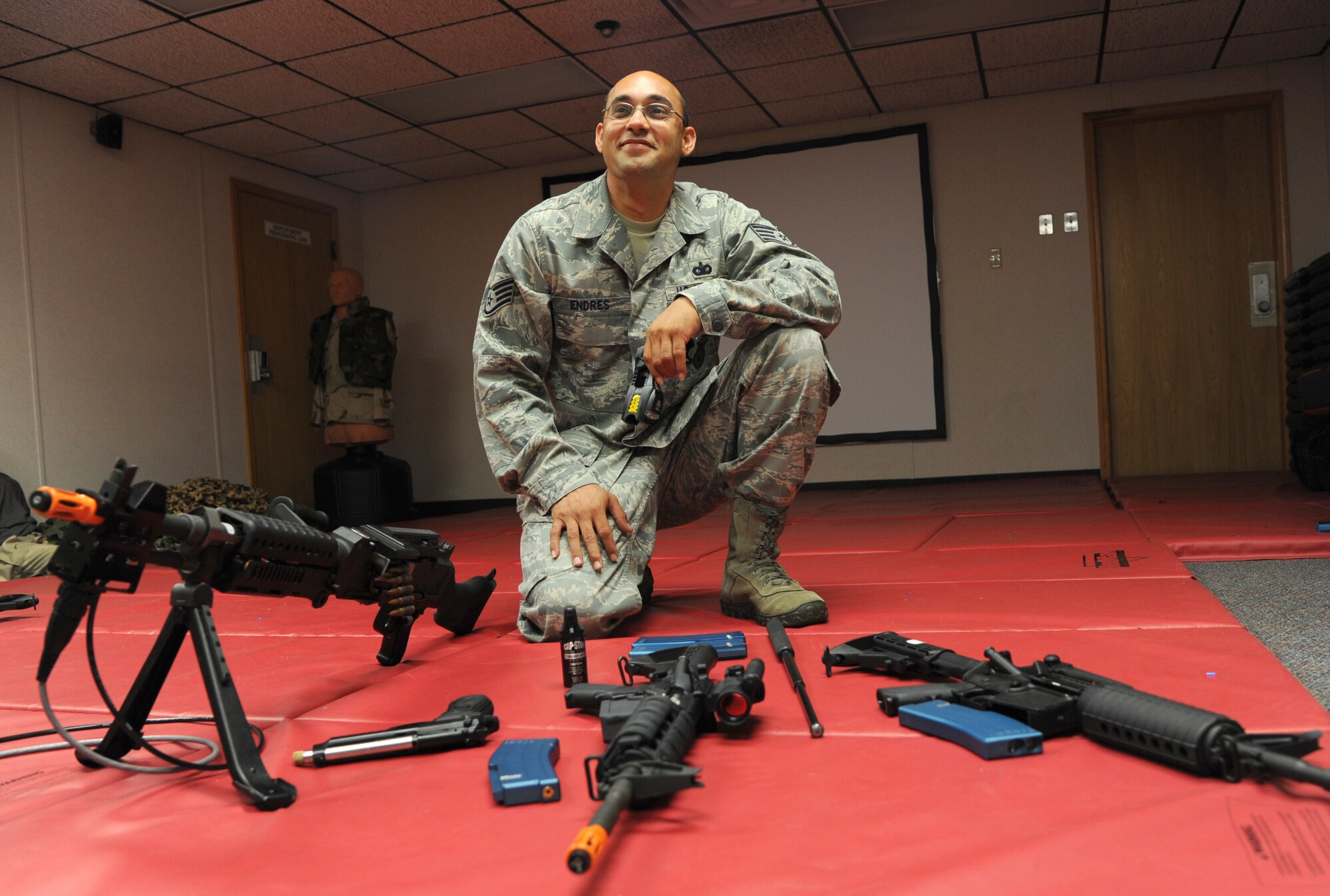 Staff Sgt. Nolan Endres is the 71st Flying Training Wing Warrior of the Week at Vance Air Force Base, Okla. Endres is the unit training manager with the 71st Security Forces Squadron. (U.S. Air Force photo/ Airman 1st Class Frank Casciotta)