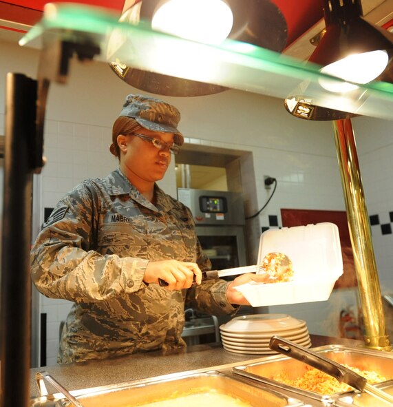 U.S. Air Force Staff Sgt. Danielle Mabry, 35th Force Support Squadron food service supervisor, is this week’s spotlight Airman at Misawa Air Base, Japan. Mabry was chosen for this recognition due to her ‘jump-in’ and get the job done attitude. During off duty hours, Mabry splits her time among spending quality time with her daughter, volunteering, undertaking tasks as her squadron’s booster club president and completing her Community College of the Air Force. (U.S. Air Force photo by Airman Kenna Jackson/Released)