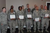 Congratulations to the CCAF class of June 2012! Reservists with the 916th Air Refueling Wing received their associate degrees during the June drill weekend. (USAF photo by MSgt. Wendy Lopedote, 916ARW/PA, released)