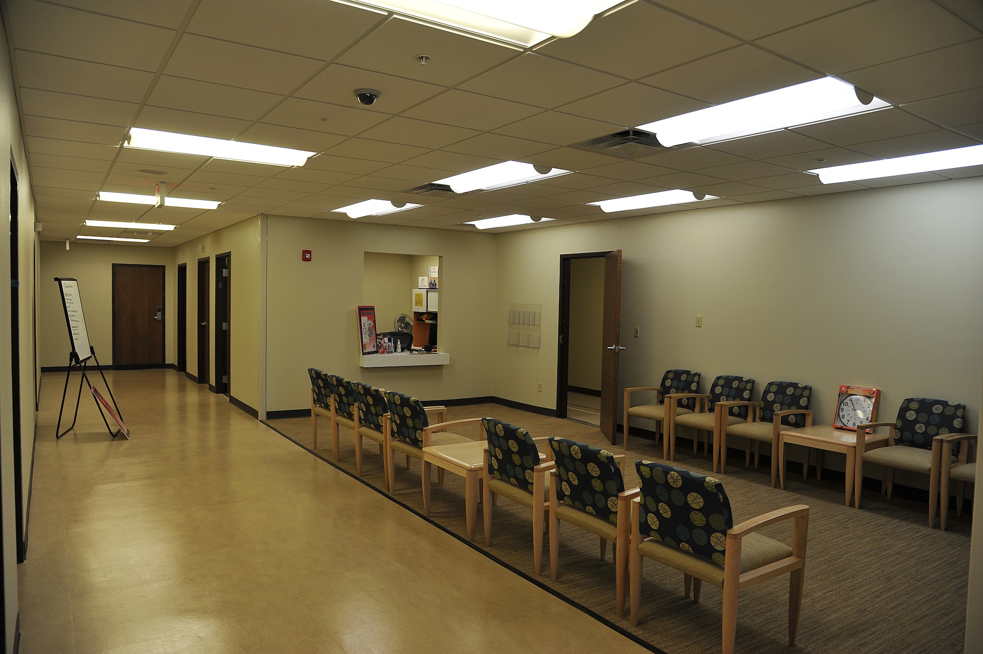 GOODFELLOW AIR FORCE BASE, Texas-- The newly constructed area for Ross Clinic is now complete. The new additions include a waiting area for Optometry, Public Health, and Immunizations. (U.S. Air Force photo/Airman 1st Class Michael Smith)