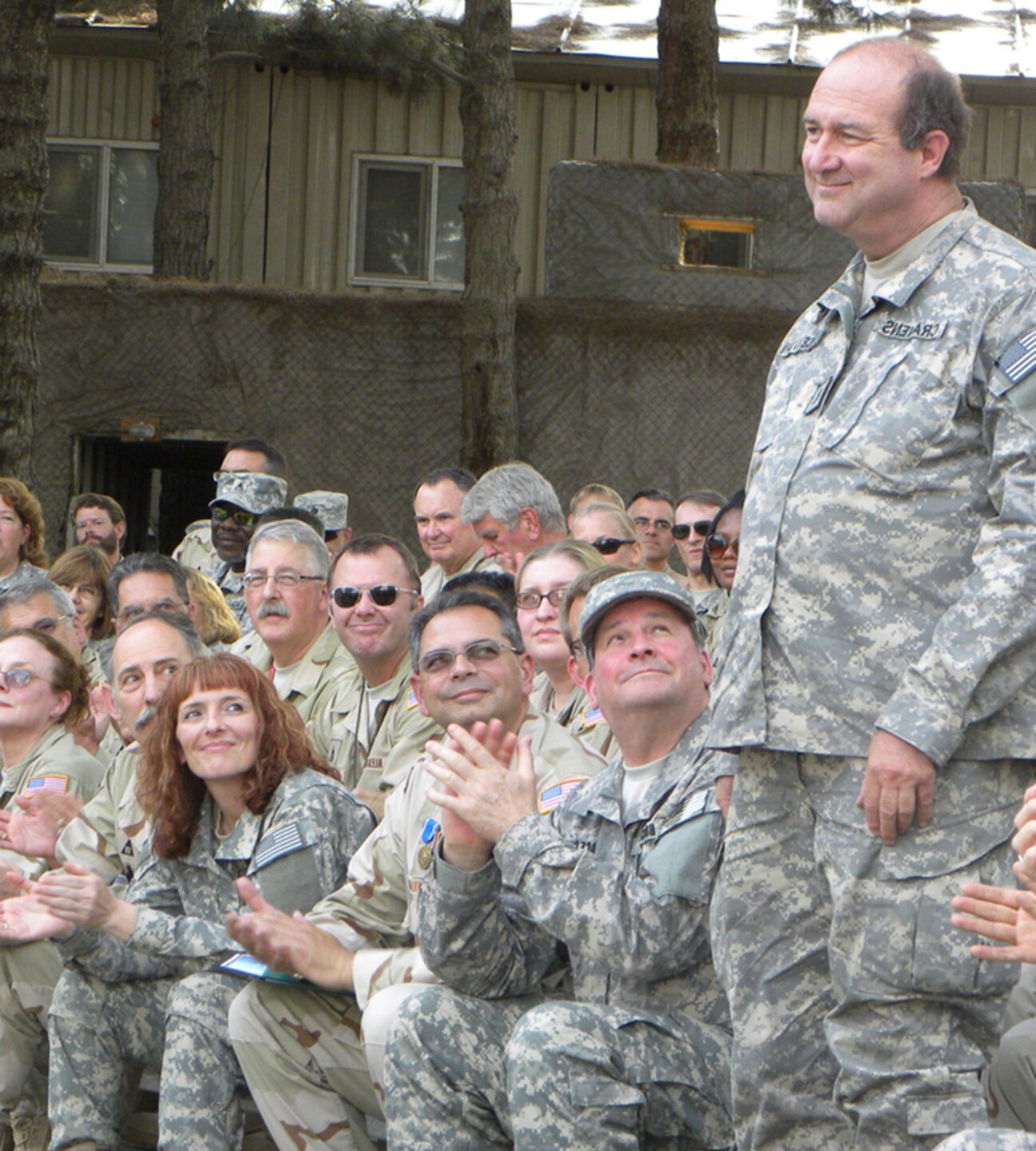 Paul Cravens is recognized for his effort by his coworkers. He was deployed to Afghanistan from Nov. 29, 2009 to Oct. 23, 2010.