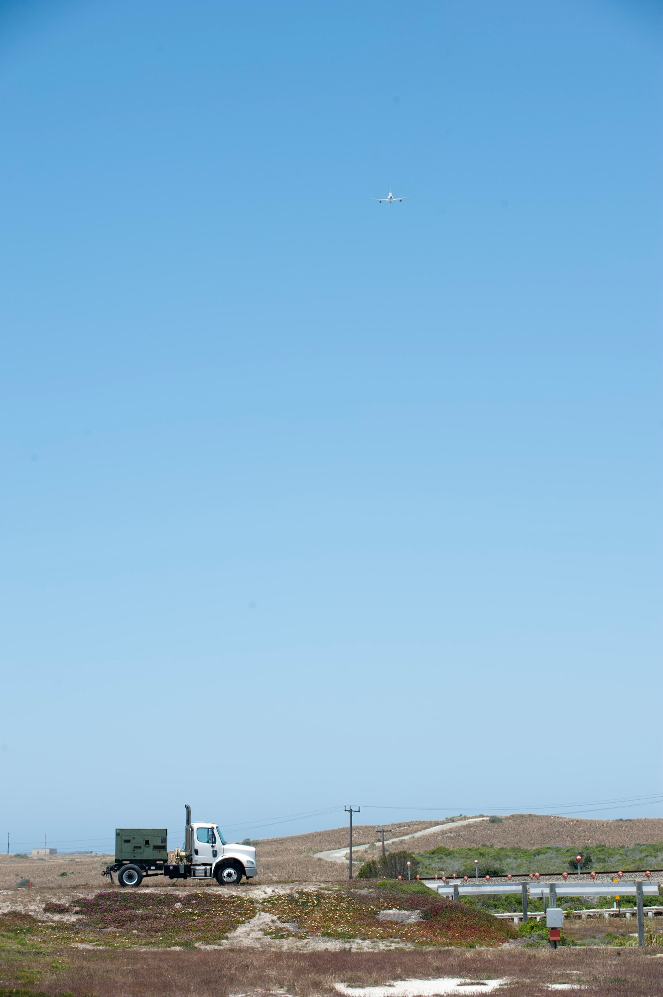 VANDENBERG AIR FORCE BASE, Calif.-- An Orbital Sciences Corporation owned L-1011 "Stargazer” takes-off with a Pegasus rocket carrying the Nuclear Spectroscopic Telescope Array satellite here Tuesday, June 5, 2012. The NuSTAR satellite will image high-energy X-rays, giving scientists a new perspective on black holes, supernovae and galactic nuclei. (U.S. Air Force photo/Staff Sgt. Levi Riendeau)