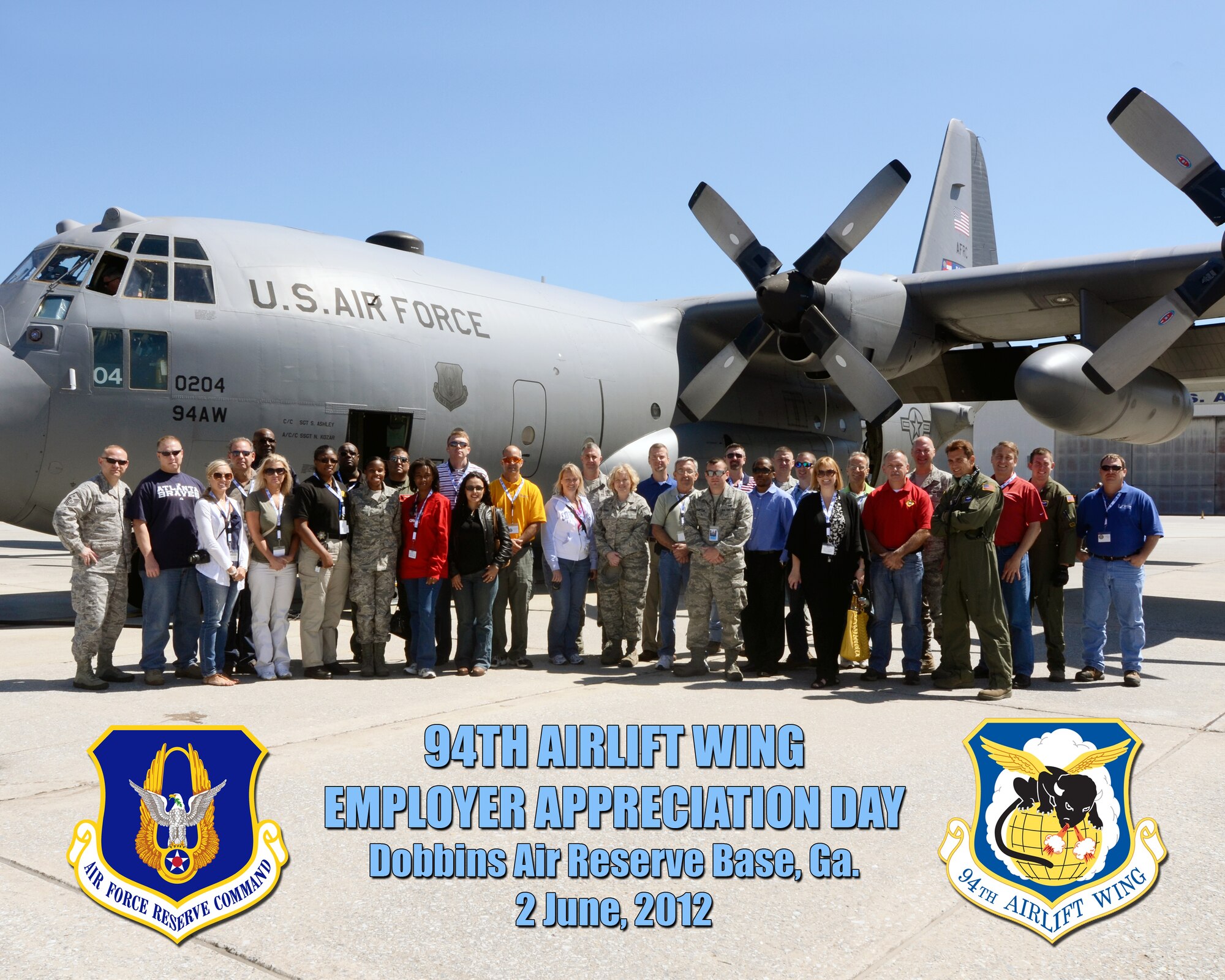 Employers who have reservists assigned to Dobbins tour the base during Employer Appreciation Day May 2. (U.S. Air Force photo/Don Peek)