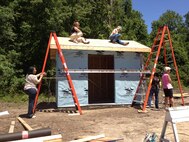 Female Airmen from across Seymour Johnson Air Force Base supported the 2012 Women Build event sponsored by Habitat for Humanity in May. (USAF courtesy photo)