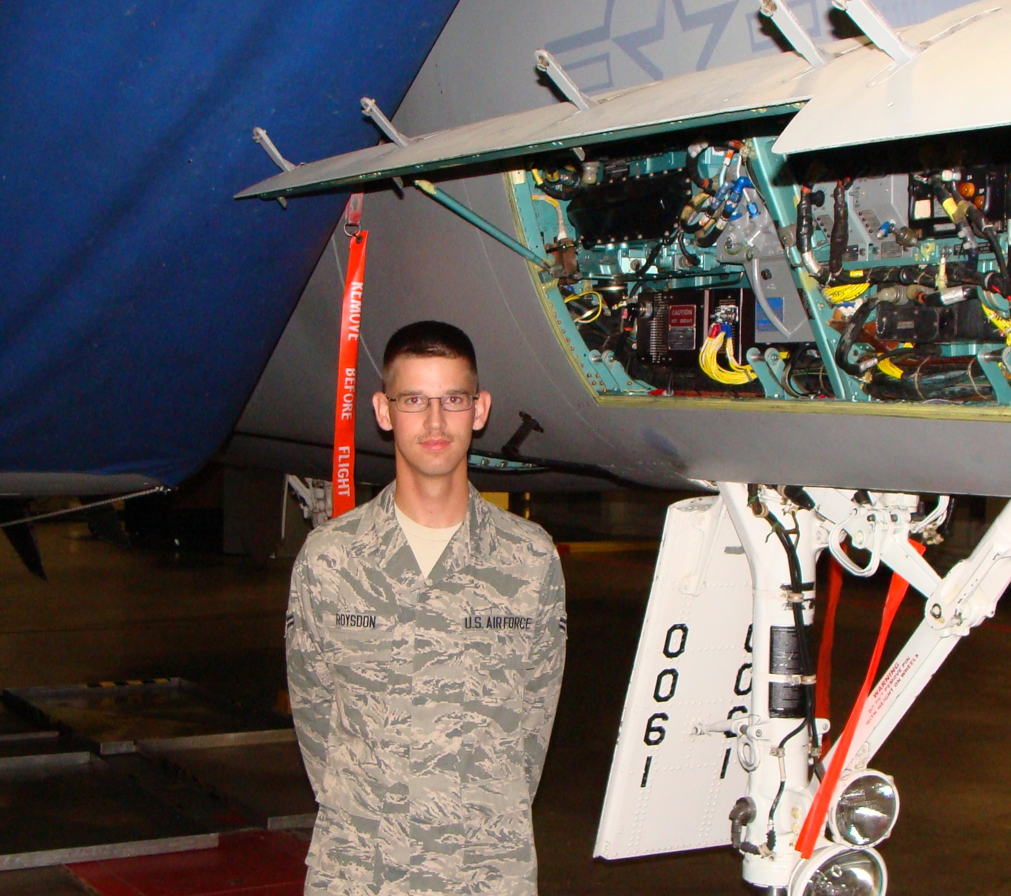 Airman 1st Class Taylor Roysdon finished the 364th Training Squadron's Electrical and Environmental Systems apprentice course with a 100 percent academic average Jun 8, 2012 at Sheppard Air Force Base, Texas.  As a result of his effort, Roysdon graduated the course with the ACE award, the highest academic award given during technical training. (U.S. Air Force courtesy photo)