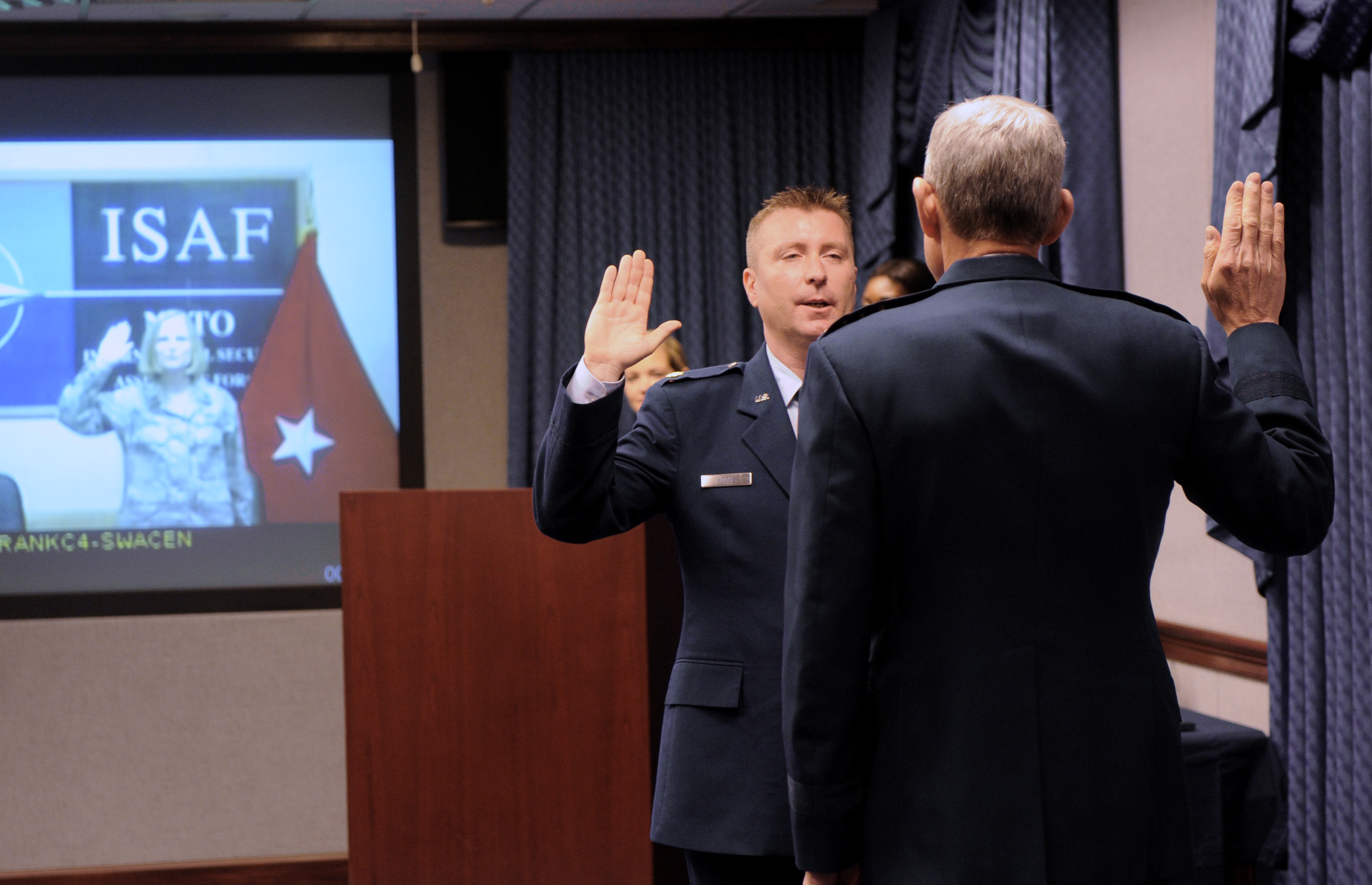 video teleconference promotion ceremony