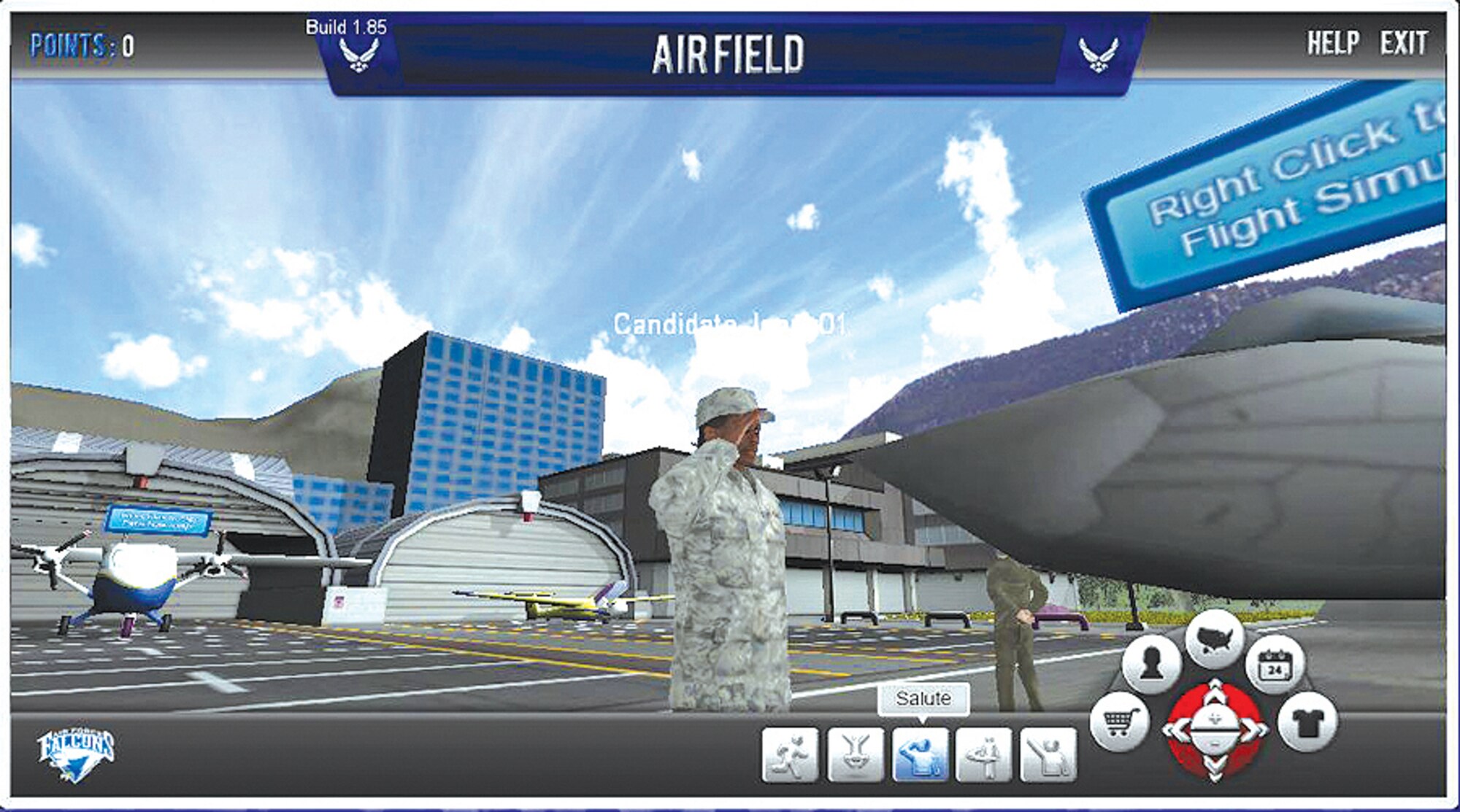 In the virtual world, students can visit Academy facilities, play games and trivia and take an interactive tour.
