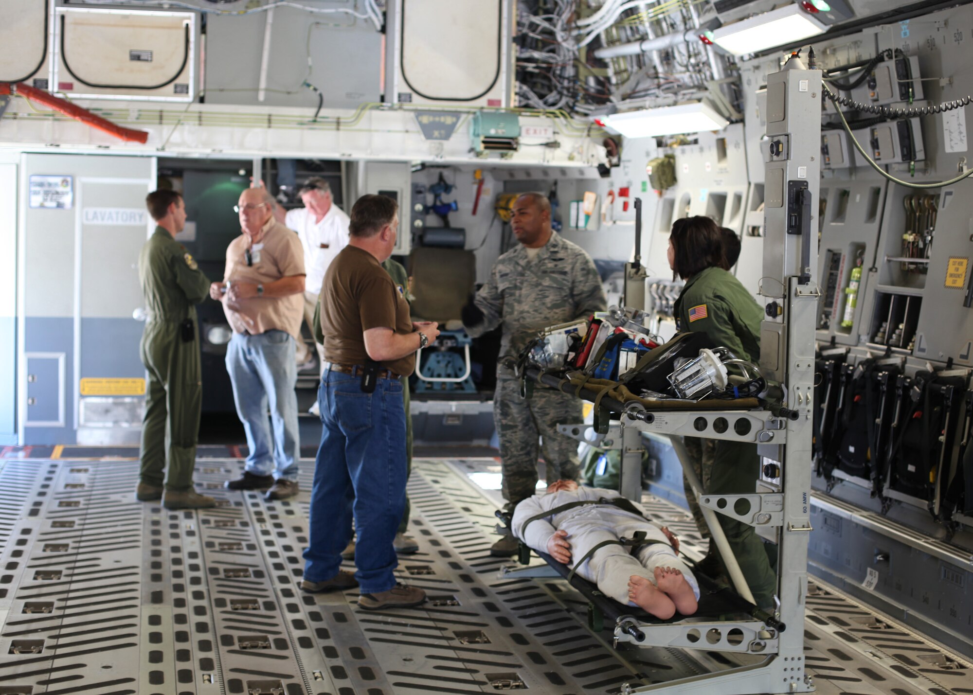 TRAVIS AIR FORCE BASE, Calif. --Current and past members of the 349th Air Mobility Wing reinforced the wing's proud heritage and commitment to excellence during Alumni Day, June 2, 2012 at Travis Air Force Base, Calif.  The day's events included the ribbon cutting ceremony for the Heritage Hall in the Wing Headquarters; a BBQ lunch sponsored by the 349th Chiefs Group, the 349th Officer's Spouses Club and Mr. Stanley Davis; and a static display tour of a C-17 Globemaster III.  The day's festivities cumulated with a banquet featuring remarks by Brig. Gen. Dale R. Baumler, former 349 AMW and 14th Air Force commander; and by Brig. Gen. John C. Flournoy, Jr., current 349 AMW commander; and music by the Band of the Golden West. (U.S. Air Force photo / Lt. Col. Robert Couse-Baker)