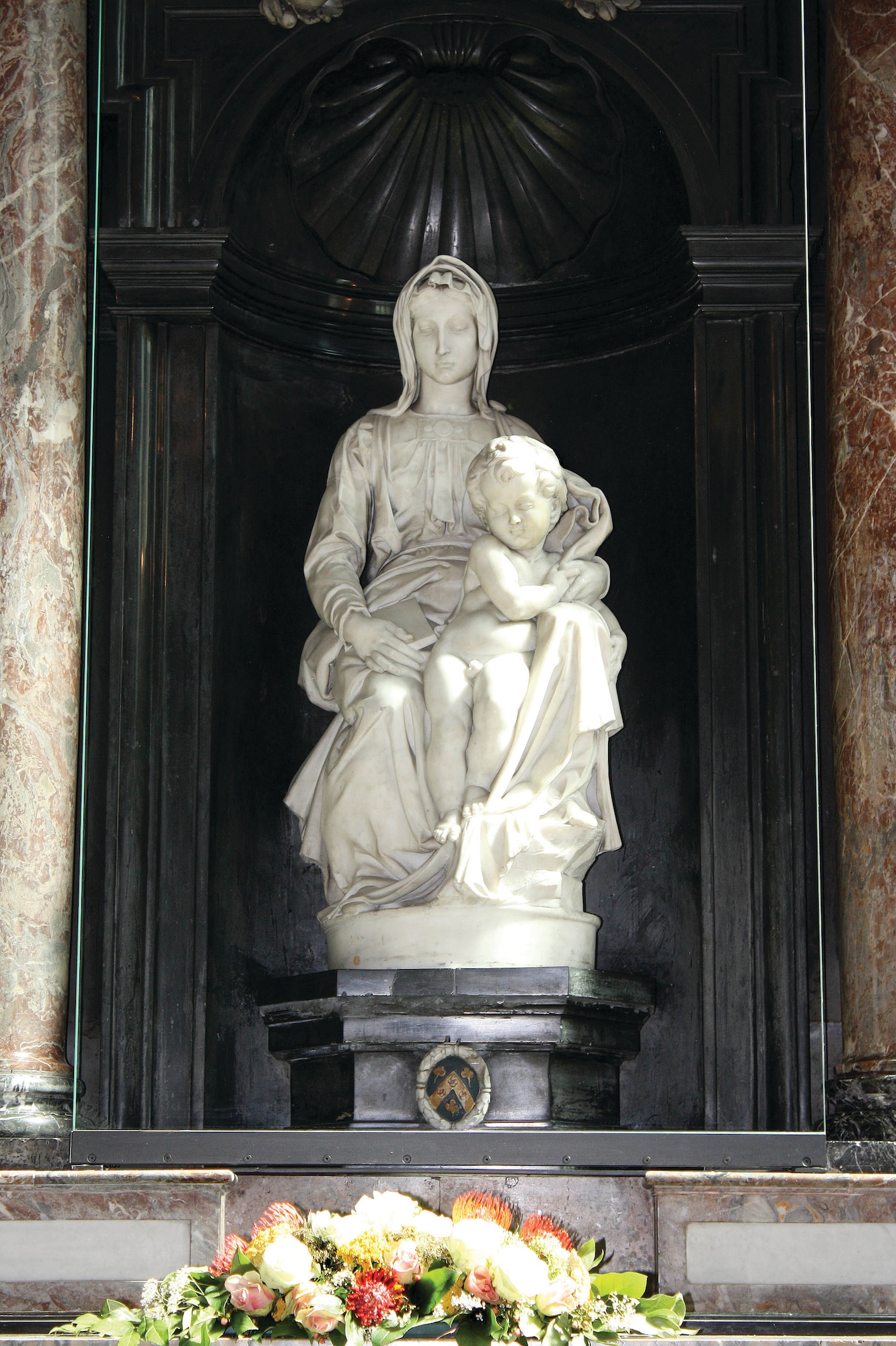 Housed in this magnificent edifice is the only Michelangelo statue that left Italy during his lifetime. The statue of Madonna and Child was originally commissioned by the cathedral of Siena, Italy. (Photo by Dane)