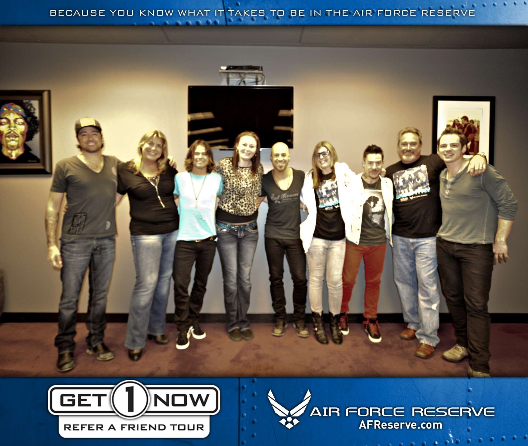 Get 1 Now program offered concert tickets to Daughtry in Los Angeles, CA on May 30, 2012, for those who referred a friend.  (U.S. Air Force photo)
