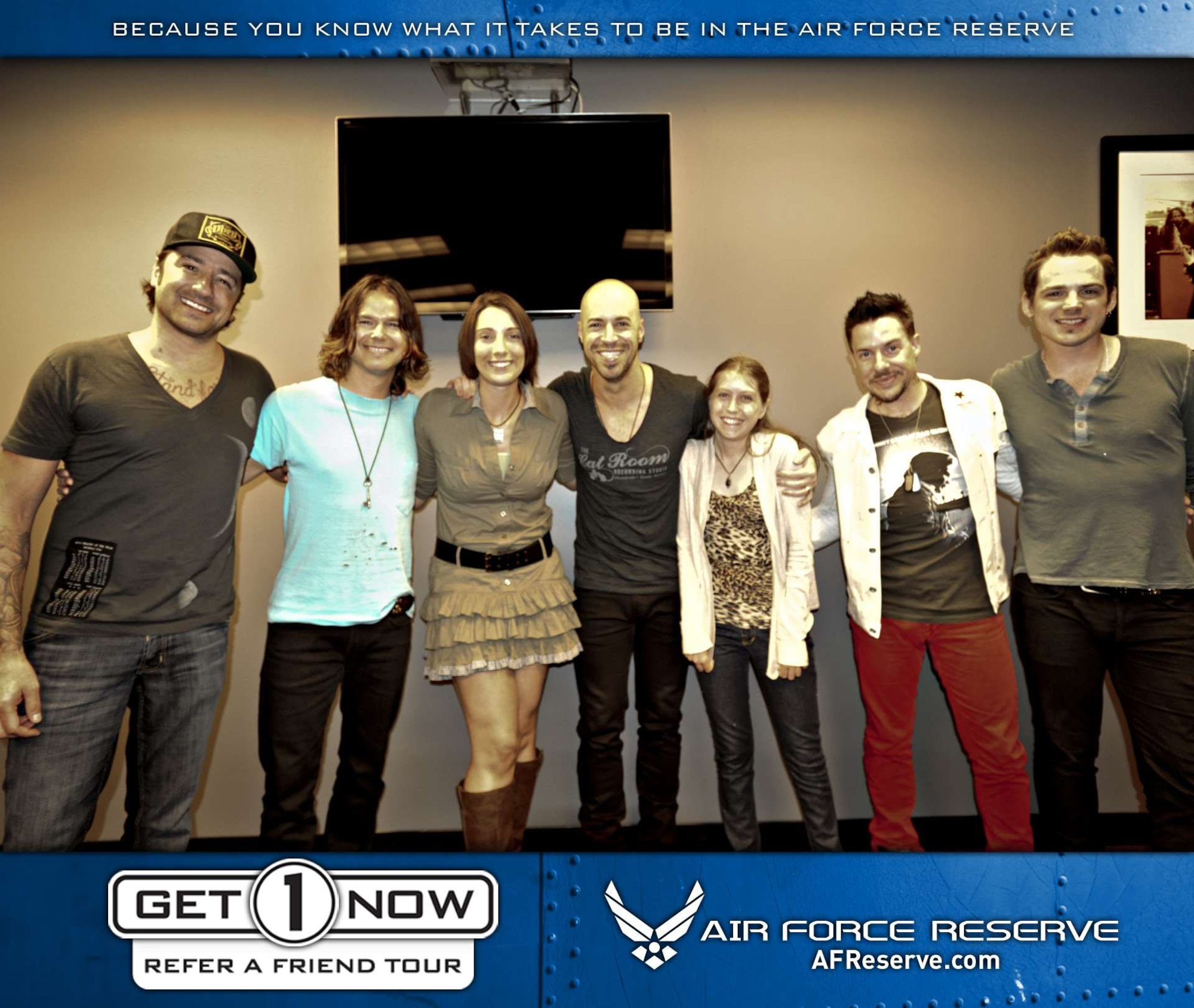 Get 1 Now program offered concert tickets to Daughtry in Los Angeles, CA on May 30, 2012, for those who referred a friend.  (U.S. Air Force photo)
