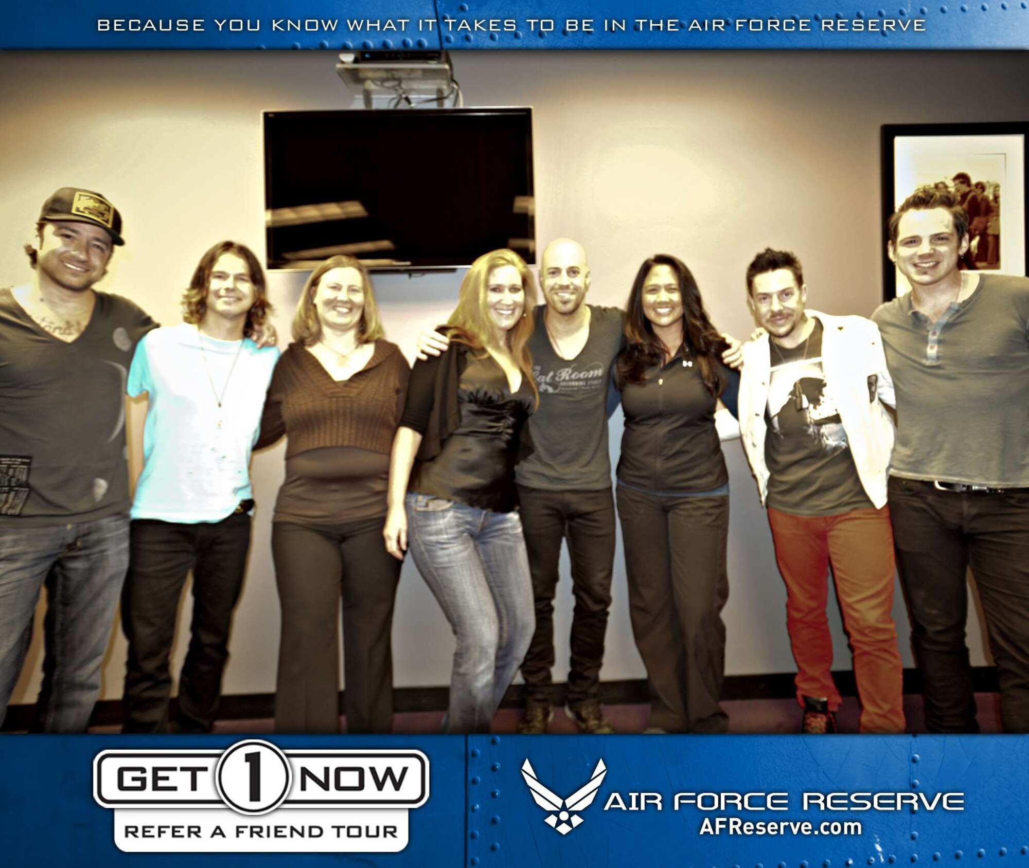 Get 1 Now program offered concert tickets to Daughtry in Los Angeles, CA on May 30, 2012, for those who referred a friend.  (U.S. Air Force photo)
