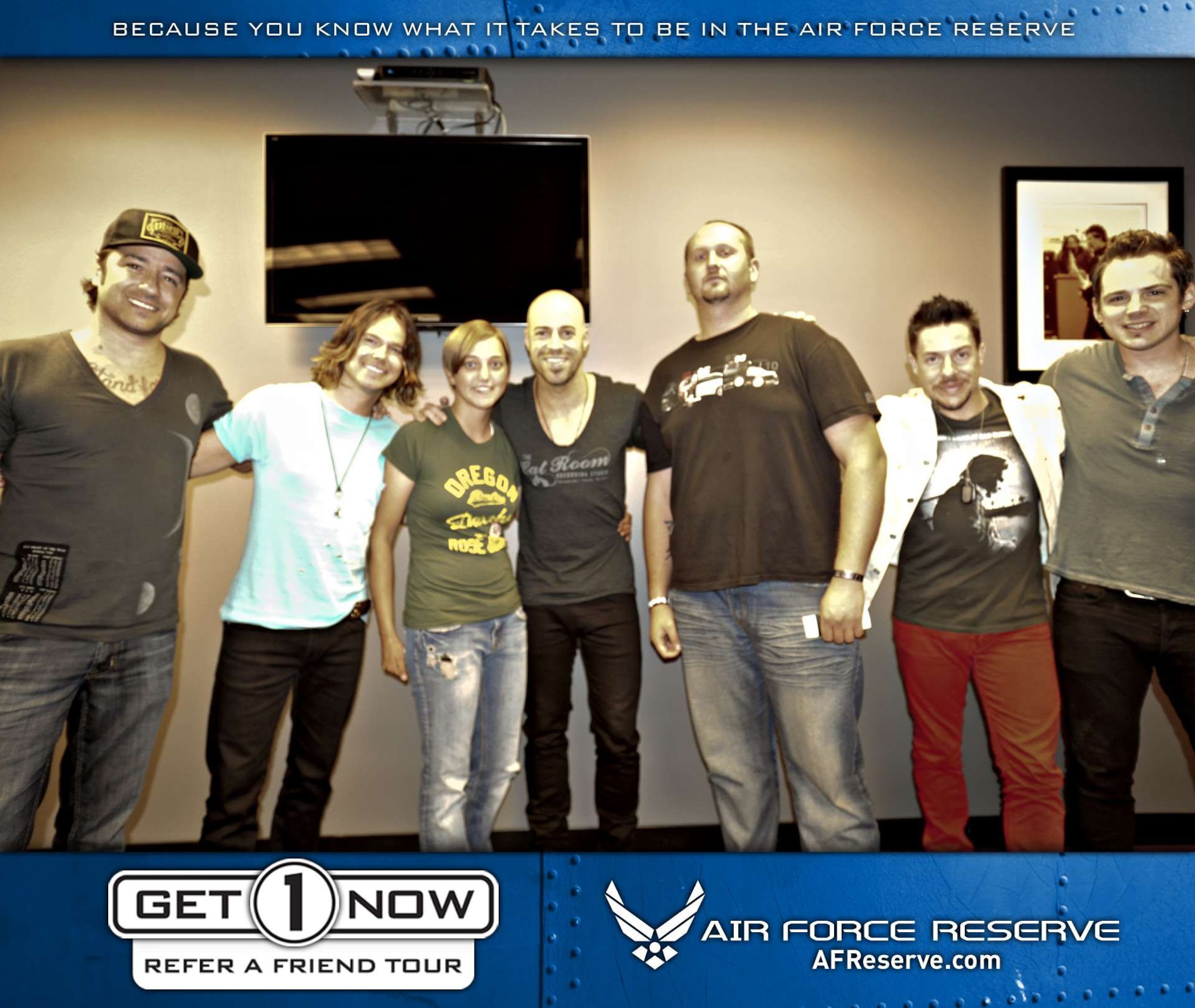 Get 1 Now program offered concert tickets to Daughtry in Los Angeles, CA on May 30, 2012, for those who referred a friend.  (U.S. Air Force photo)
