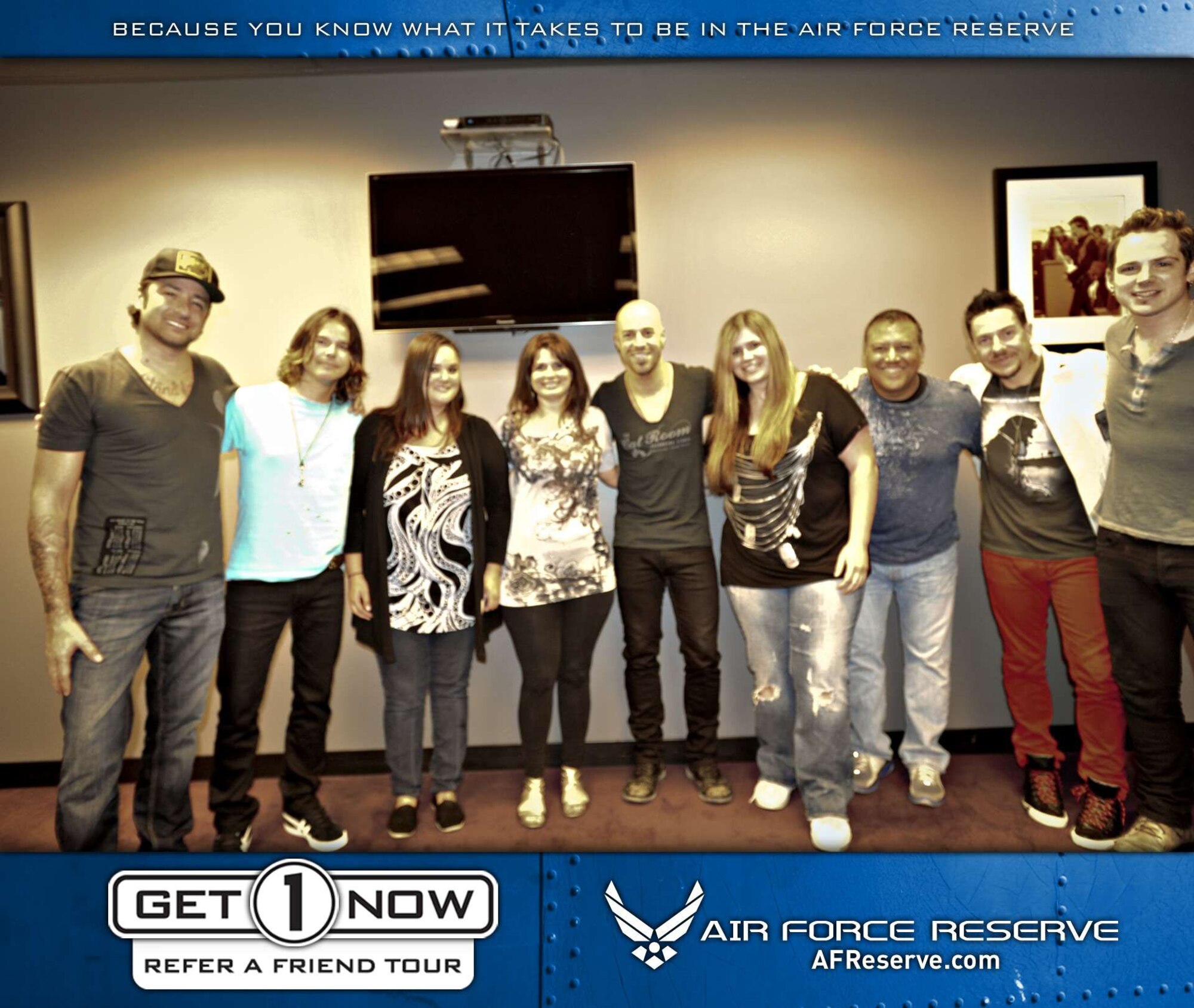 Get 1 Now program offered concert tickets to Daughtry in Los Angeles, CA on May 30, 2012, for those who referred a friend.  (U.S. Air Force photo)
