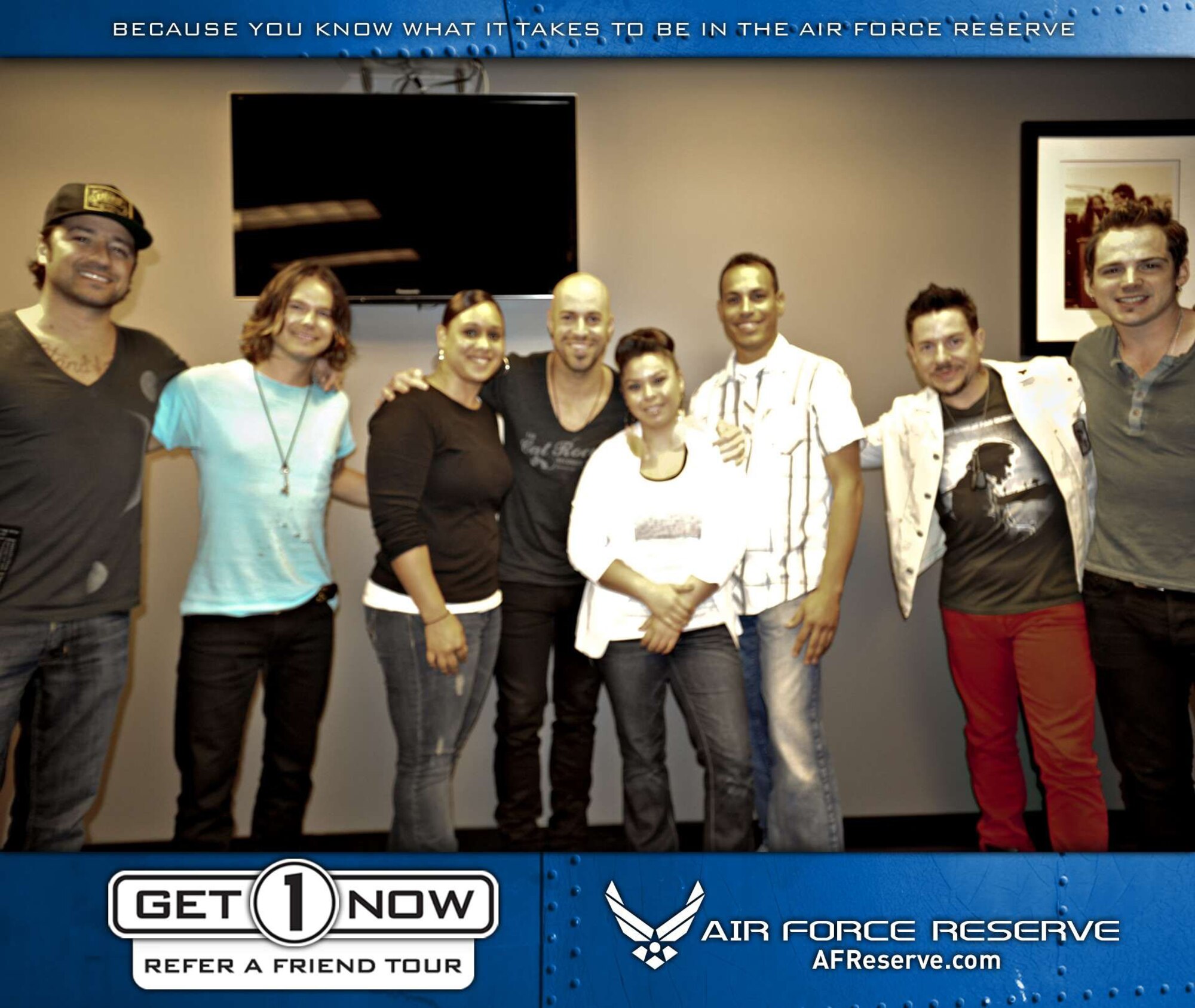 Get 1 Now program offered concert tickets to Daughtry in Los Angeles, CA on May 30, 2012, for those who referred a friend.  (U.S. Air Force photo)
