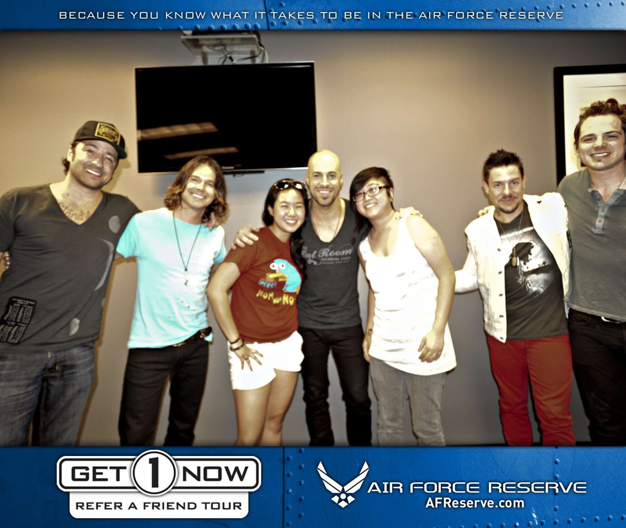 Get 1 Now program offered concert tickets to Daughtry in Los Angeles, CA on May 30, 2012, for those who referred a friend.  (U.S. Air Force photo)
