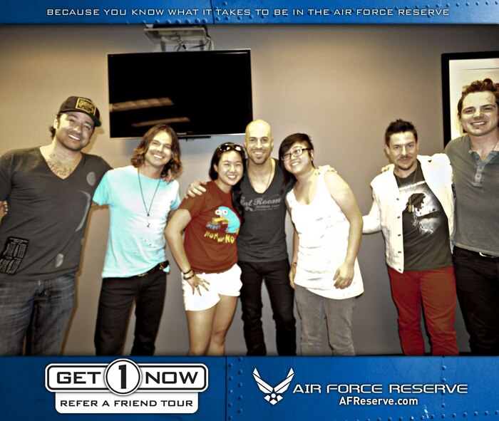 Get 1 Now program offered concert tickets to Daughtry in Los Angeles, CA on May 30, 2012, for those who referred a friend.  (U.S. Air Force photo)
