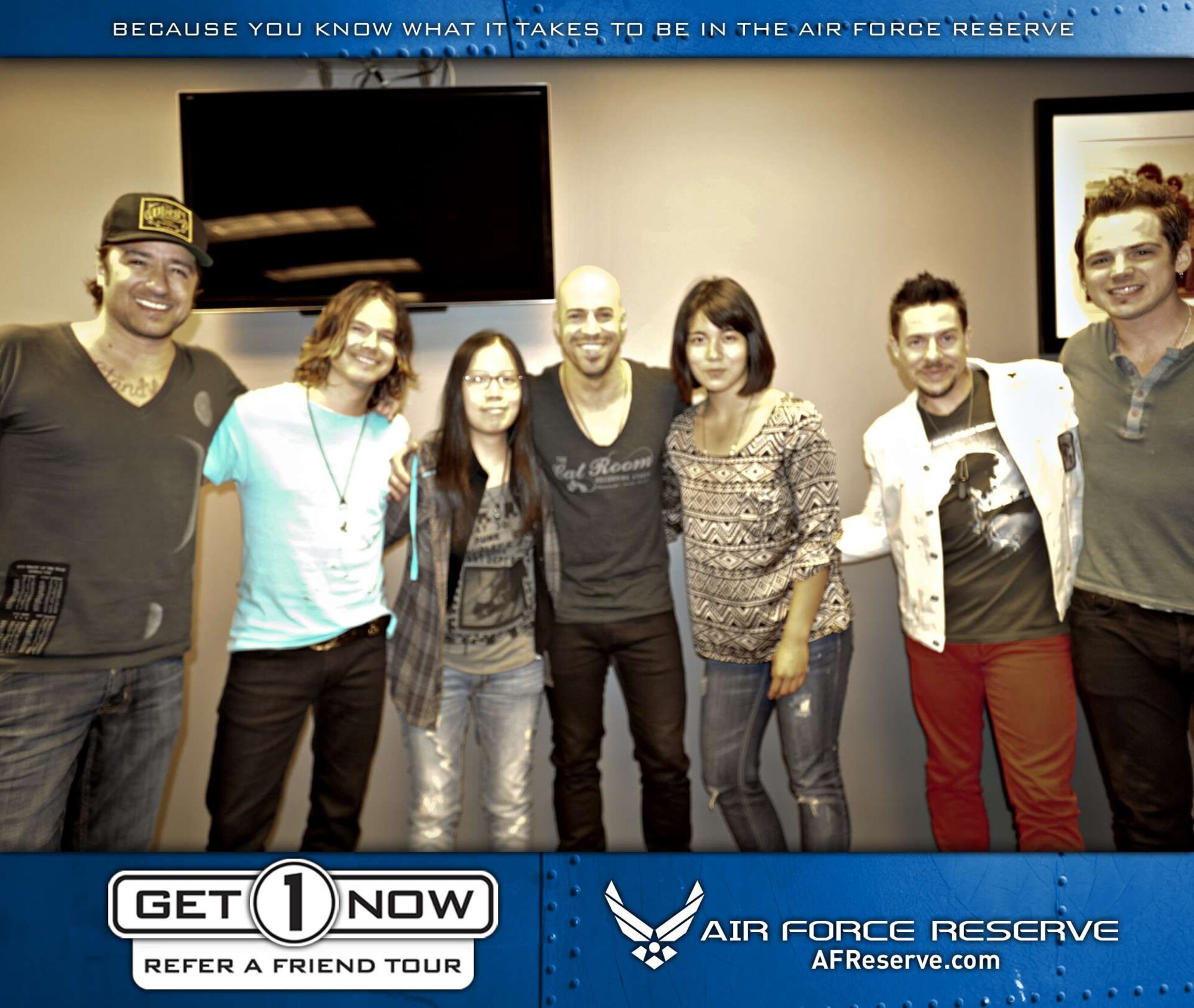 Get 1 Now program offered concert tickets to Daughtry in Los Angeles, CA on May 30, 2012, for those who referred a friend.  (U.S. Air Force photo)
