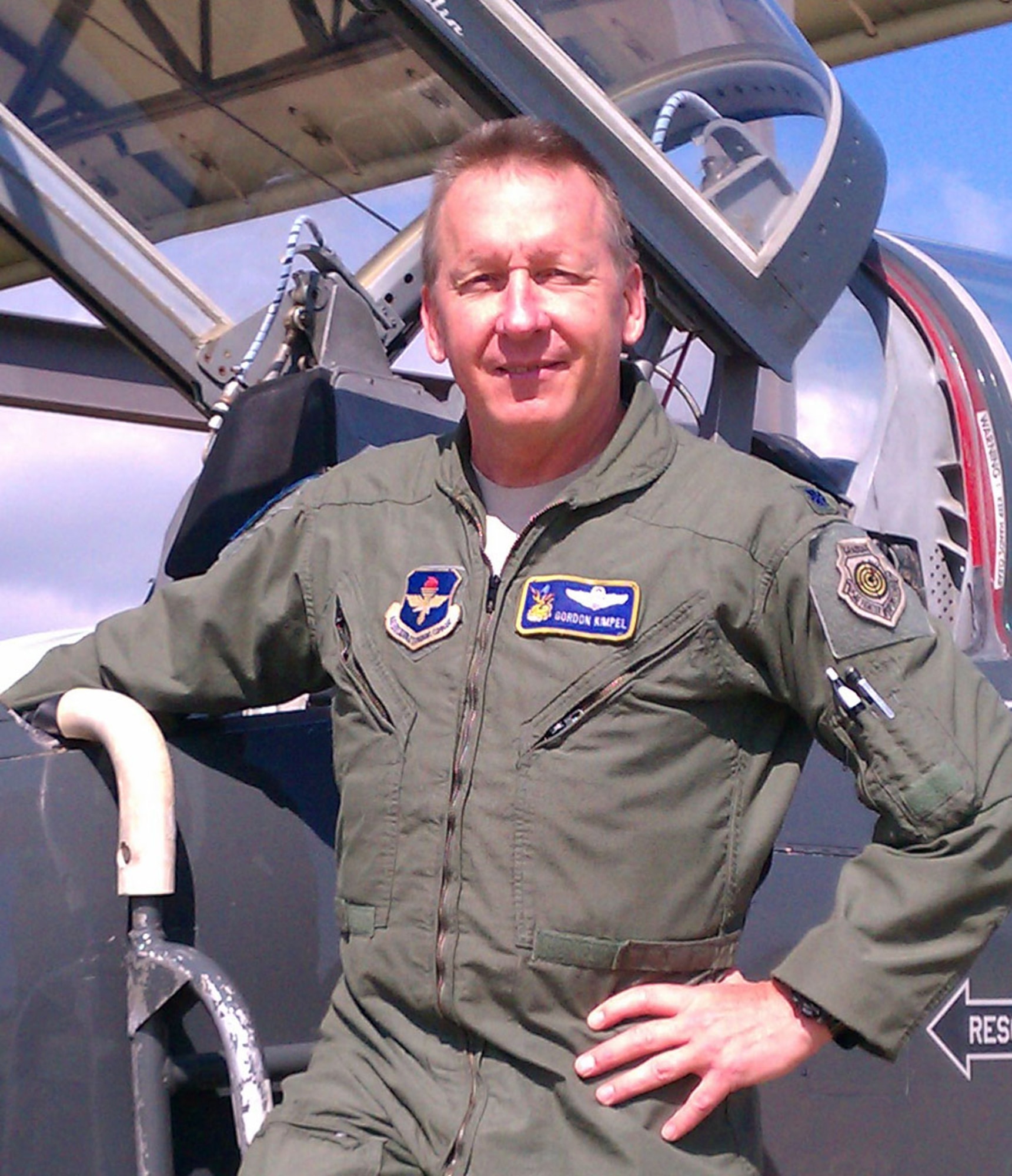 Lt. Col. Gordon P. Kimpel is a T-38C Talon instructor pilot with the 50th Flying Training Squadron at Columbus AFB, Miss. At 59, he is the Air Force’s oldest active-duty instructor pilot after being recalled as part of the Retired Rated Officer Recall Program. He has more than 3,500 flying hours in the F-15 and F-4 and 600 hours in the T-38. He graduated from undergraduate pilot training at Vance AFB, Okla., in December 1976 and is also a retired Delta Air Lines captain with more than 8,000 commercial flying hours with type ratings in the B-737, B-757, B-767, B-777 and MD-11. (Courtesy photo)