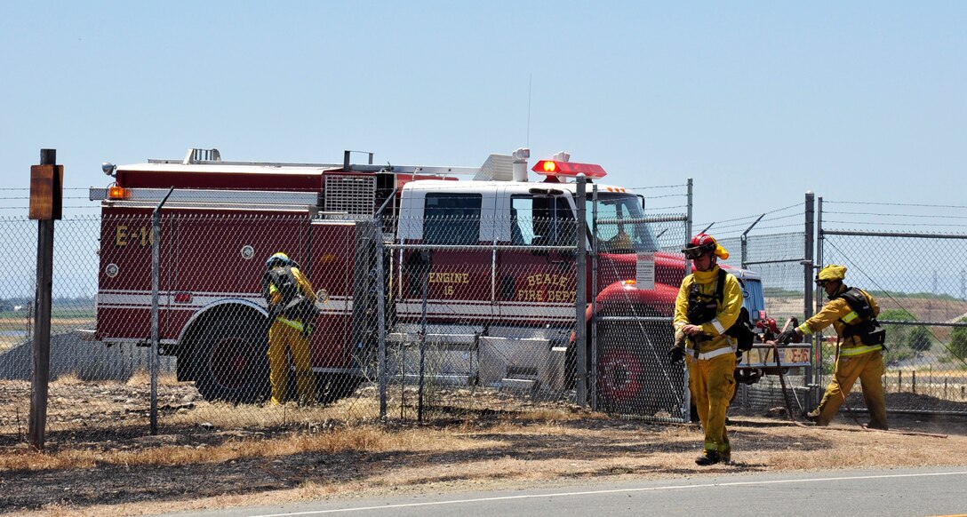 Beale firemen respond