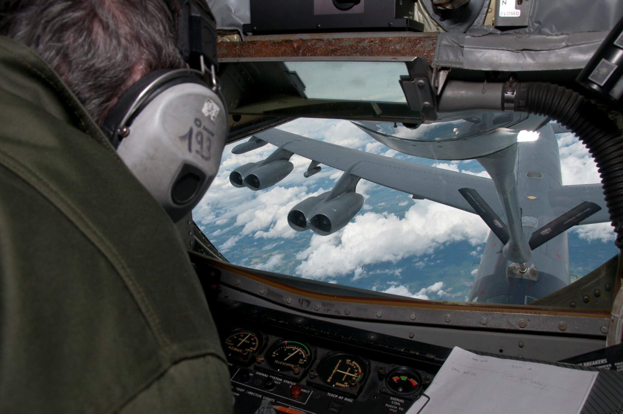 The 23rd Bomb Squadron sent a B-52H Stratofortress on a 24-hour Global Power mission from Minot Air Force Base to France and Germany, then back to Minot in early May. The mission included four aerial refuelings, with one being a French tanker. (Courtesy photo)