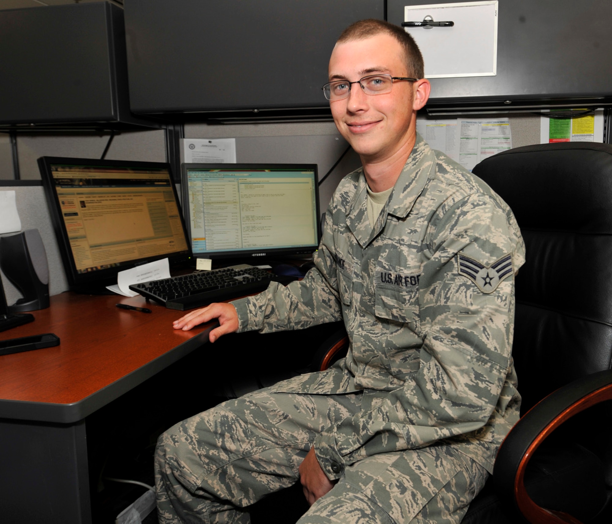 Senior Airman Andrew Brande, Airman of the Week June 15, 2012 (U.S. Air Force photo by Tech. Sgt. Chuck Walker)