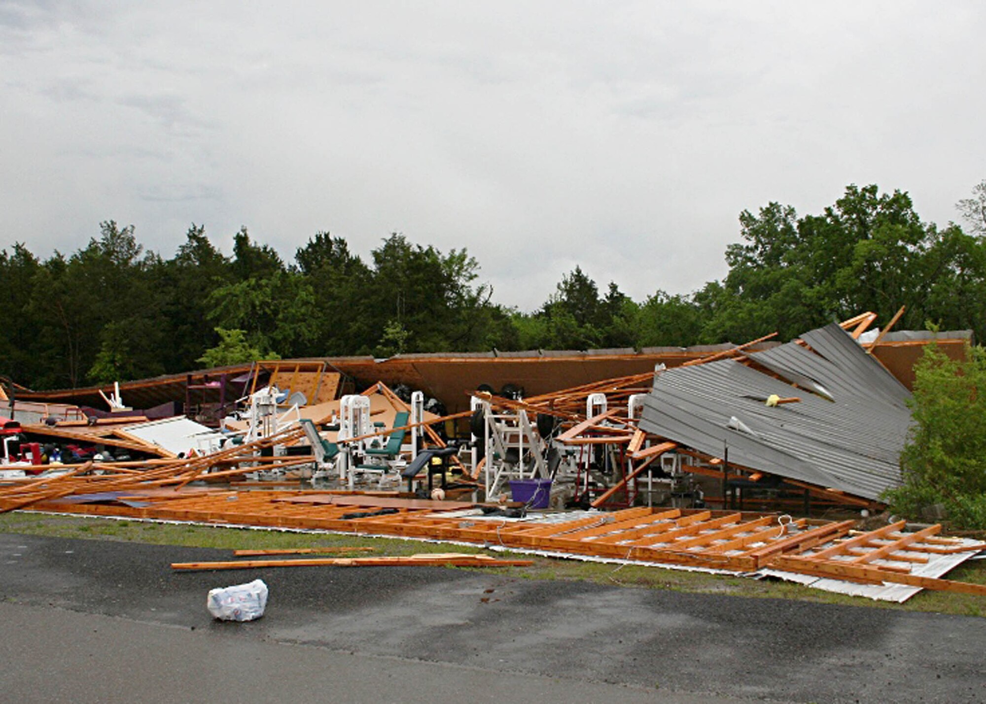 An athletic building destroyed on the campus of Riverside Christian Academy, after tornadoes ripped through Tennessee in April 2011. (Courtesy Photo) 