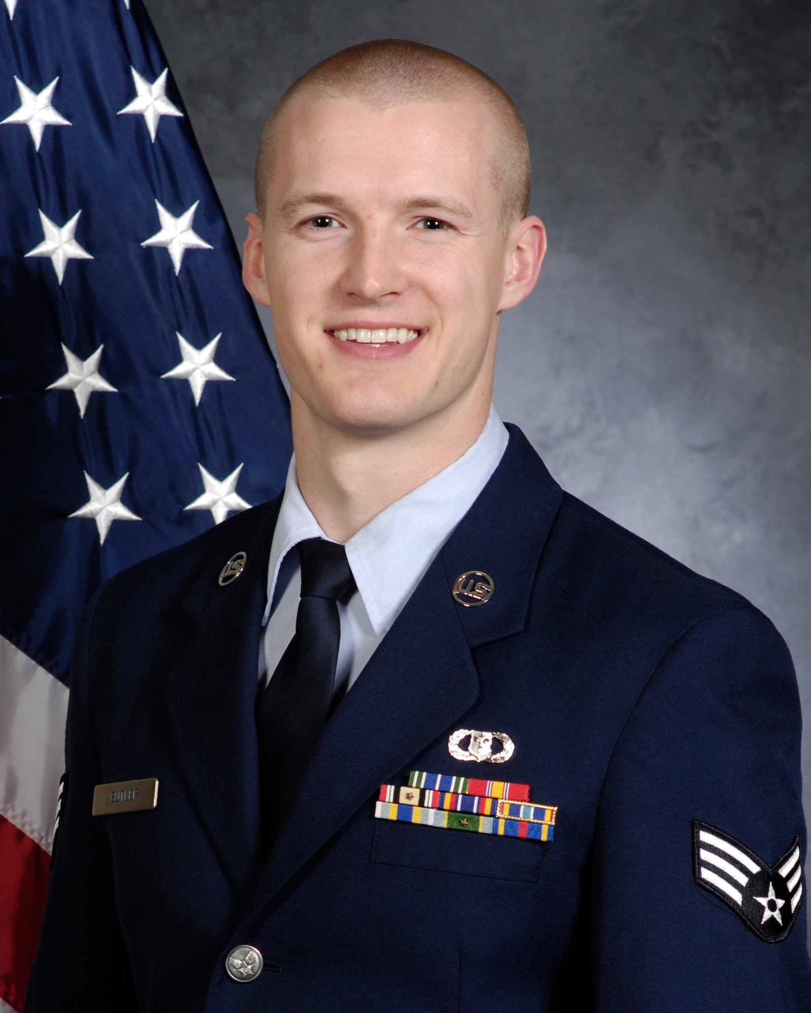Air Force District of Washington weather forecaster Senior Airmen Matthew Butler was selected as one of 12 of the Air Force Outstanding Airmen of the Year for 2012. He is currently stationed at Scott Air Force Base, Ill., with the 15th Operational Weather Squadron, an element under AFDW. (Courtesy Photo) 
