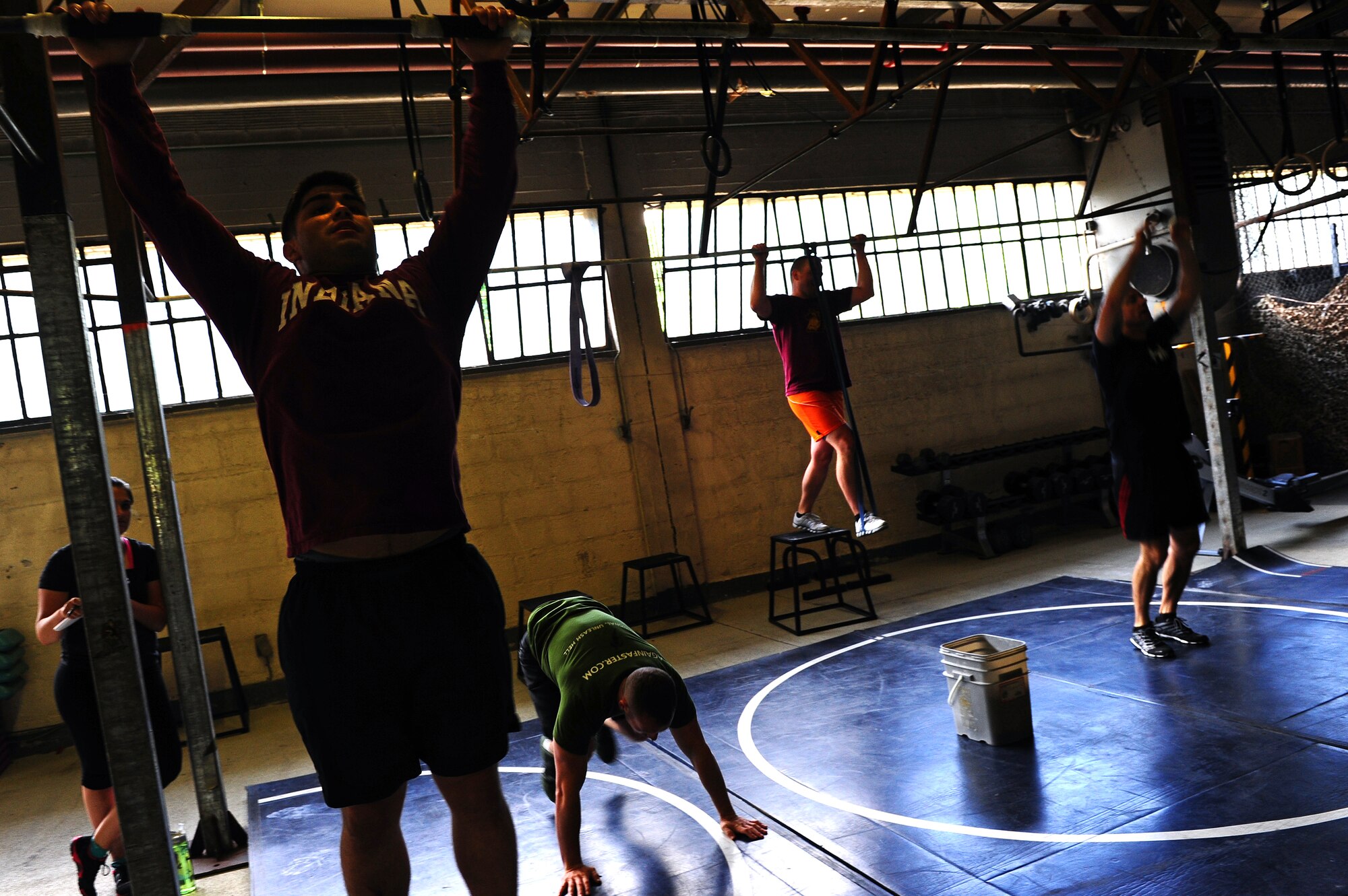 Seventeen members of CrossFit Rage Cage came together June 9 to participate in a fundraiser for CrossFit for Hope. CrossFit for Hope is a national fundraiser, which brings together the efforts of more than 900 CrossFit affiliated gyms to raise money in support of St. Jude Children's Research Hospital. Members of CrossFit Rage Cage raised $1,200 to help meet the national goal of $1.7 million. (U.S. Air Force photo/Airman Basic Brea Miller)