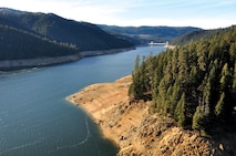Dworshak Reservoir near Orofino, Idaho in January 2012.