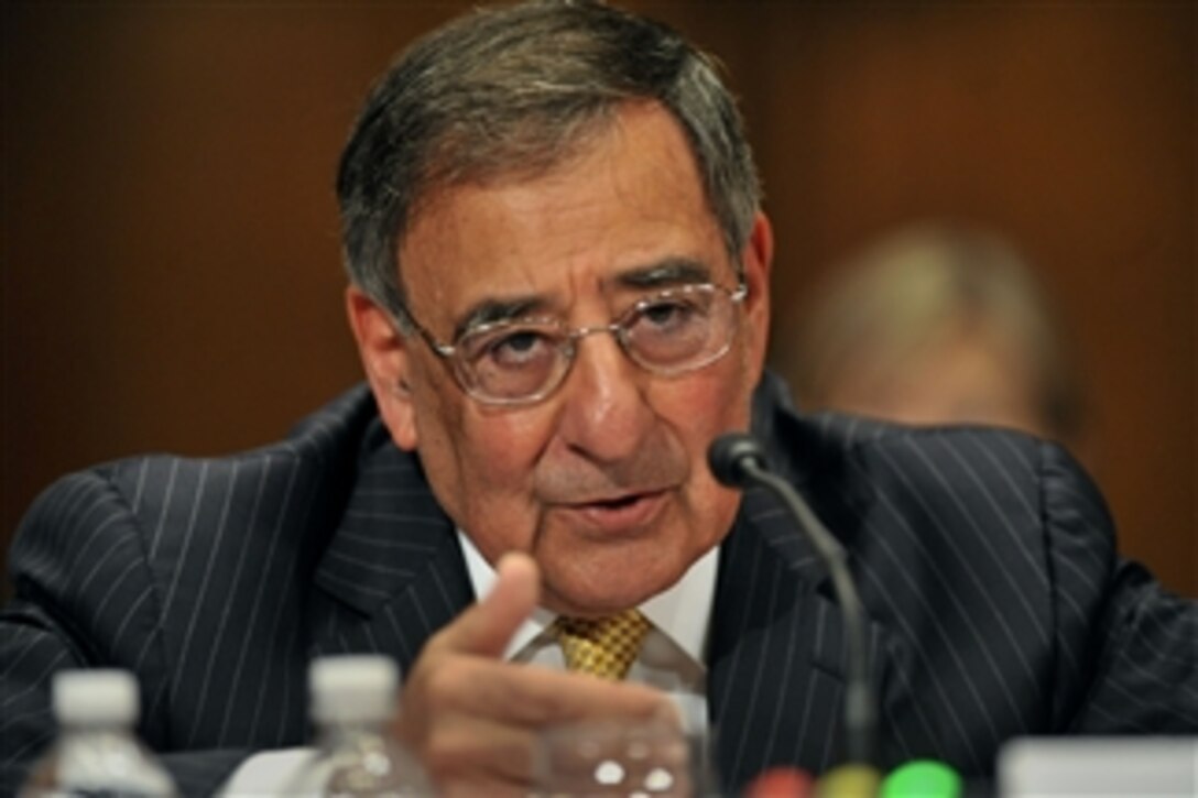 Secretary of Defense Leon E. Panetta testifies before the U.S. Senate Appropriations Subcommittee on Defense concerning the fiscal year 2013 budget at the Dirksen Senate Office Building, Washington, D.C., on June 13, 2012.  