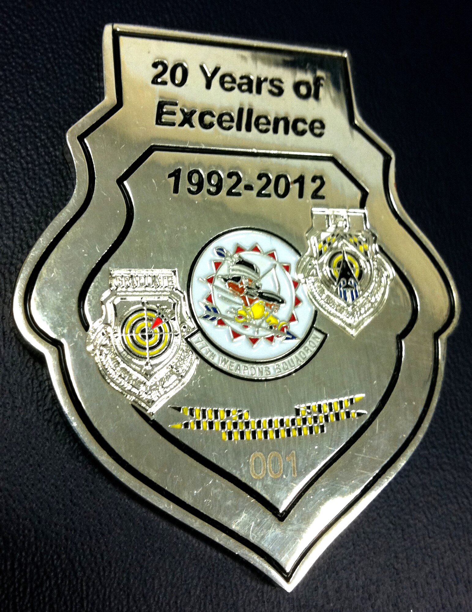 The 77th Weapons School celebrated their 20th anniversary June 14 as “patch-wearers” from across the Air Force converged on Nellis AFB, Nev., to reflect on the accomplishments and advancements the B-1 community has achieved on their watch. (Courtesy photo)